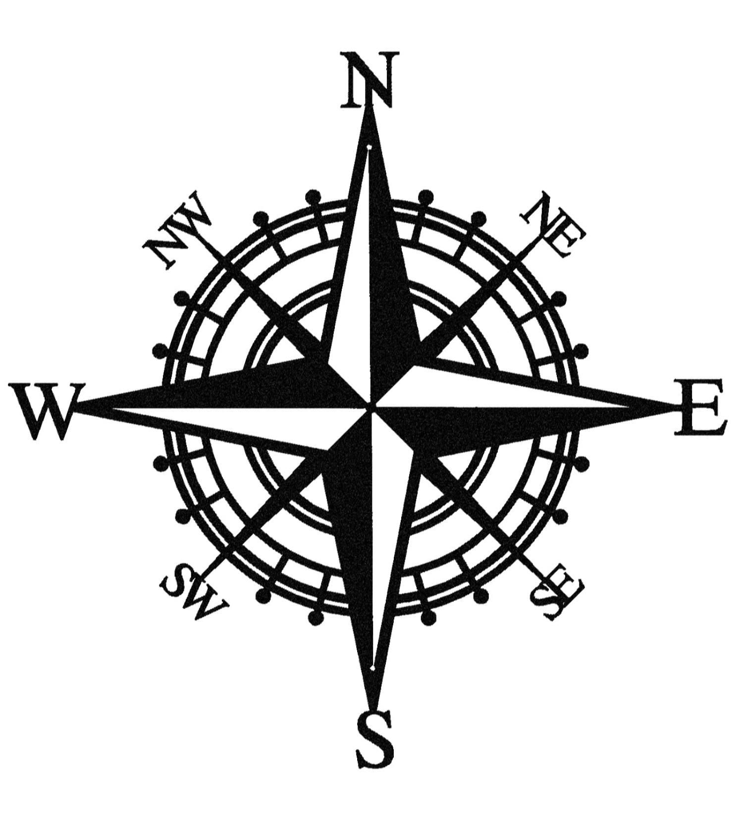 Luccyle 43cm Large Nautical Compass - Black Metal Home & Outdoor Decoration - Buy Online on GoSupps.com
