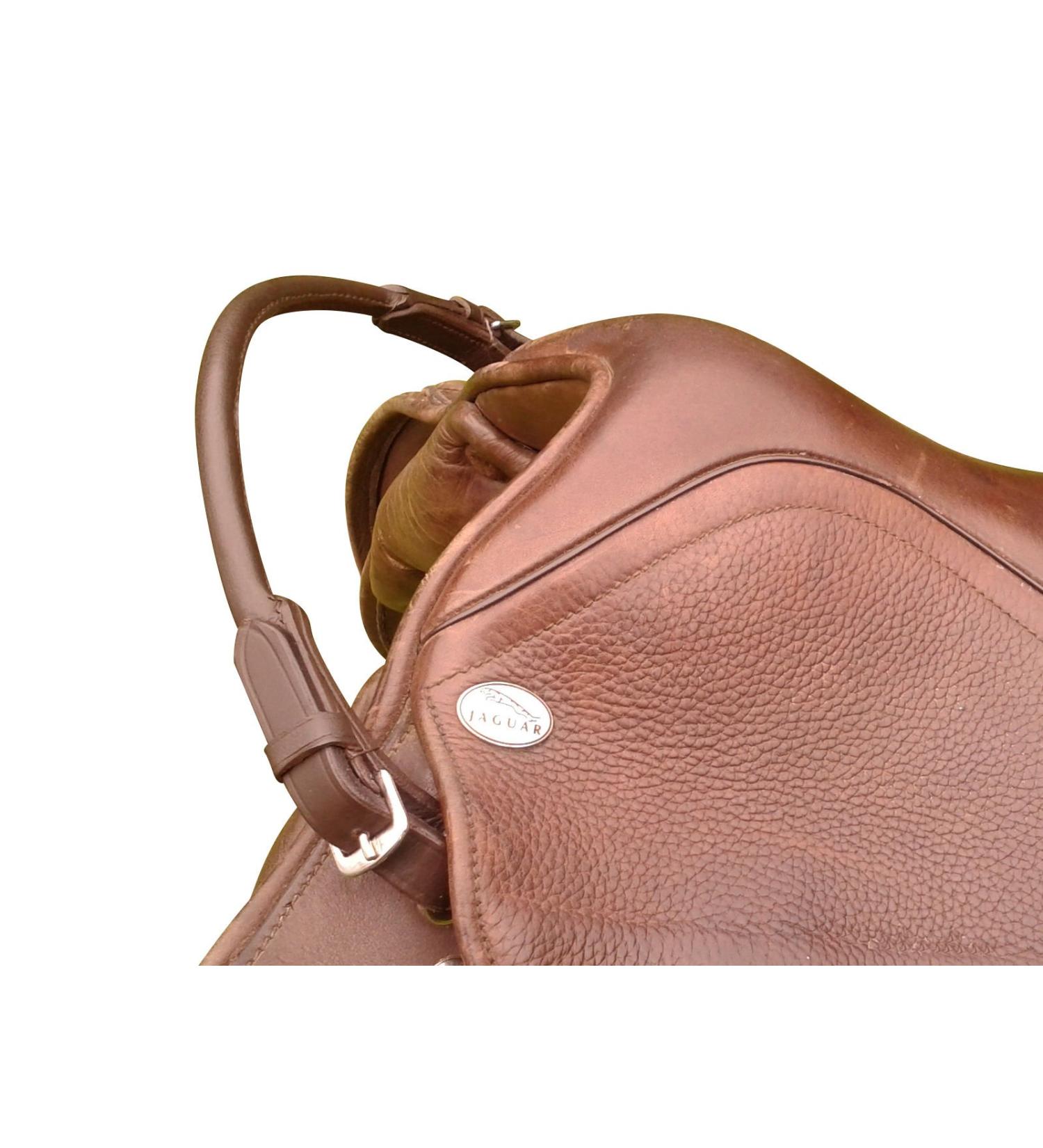 Brown Leather Grab Strap for English Saddle - Enhance Safety and Balance While Riding - Buy Online on GoSupps.com
