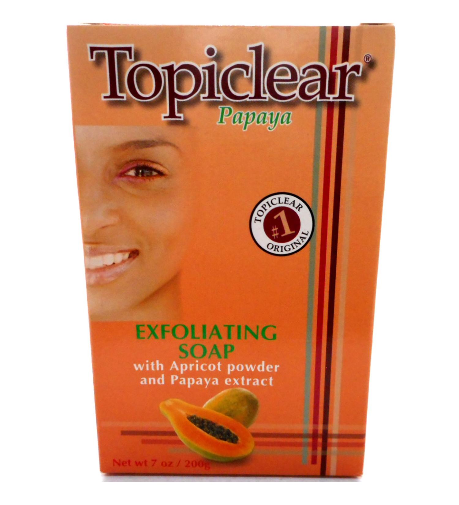 Topiclear Exfoliating Soap with Papaya - 7 oz | Best for Radiant Skin | International Shipping - Buy Online on GoSupps.com