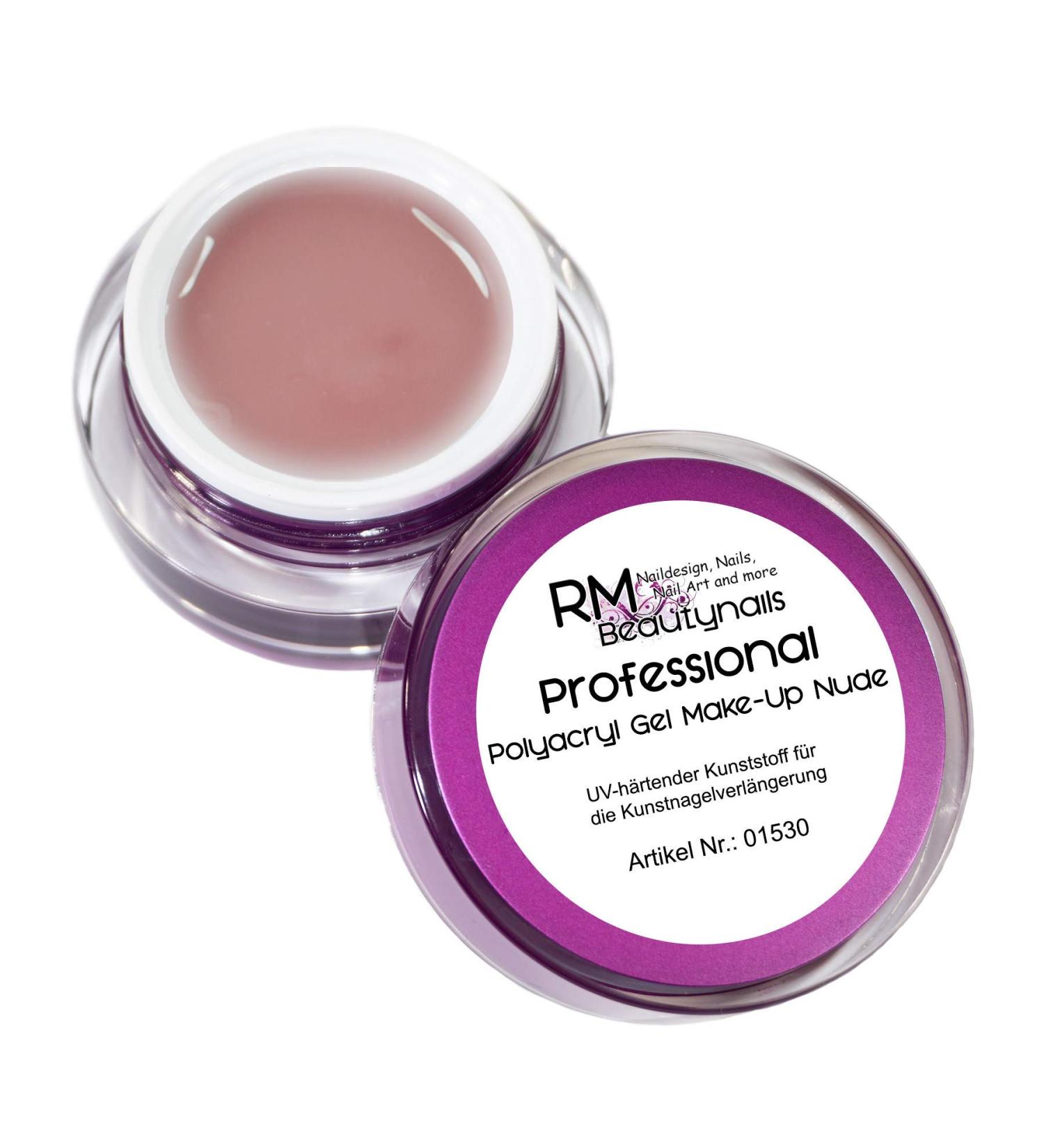 15ml Polyacryl Gel Make-Up Nude Acrylic Gel LED Builder Gel Professional Line 15 ml (1 pack)