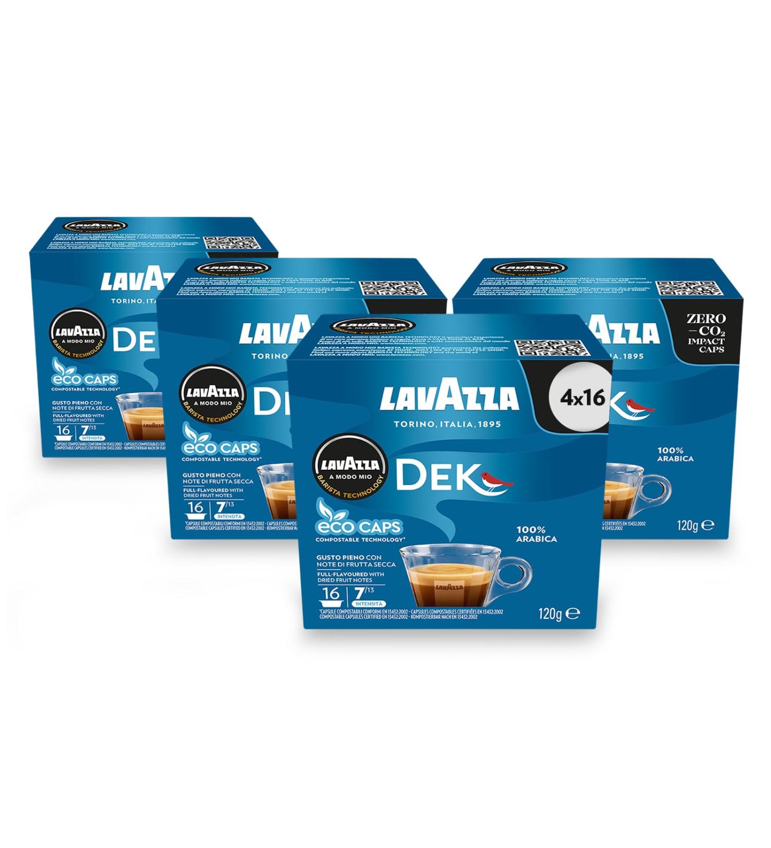 Lavazza A Modo Mio Cremosamente Dek Lot de 4 4 x 16 Capsules - Buy Online on GoSupps.com