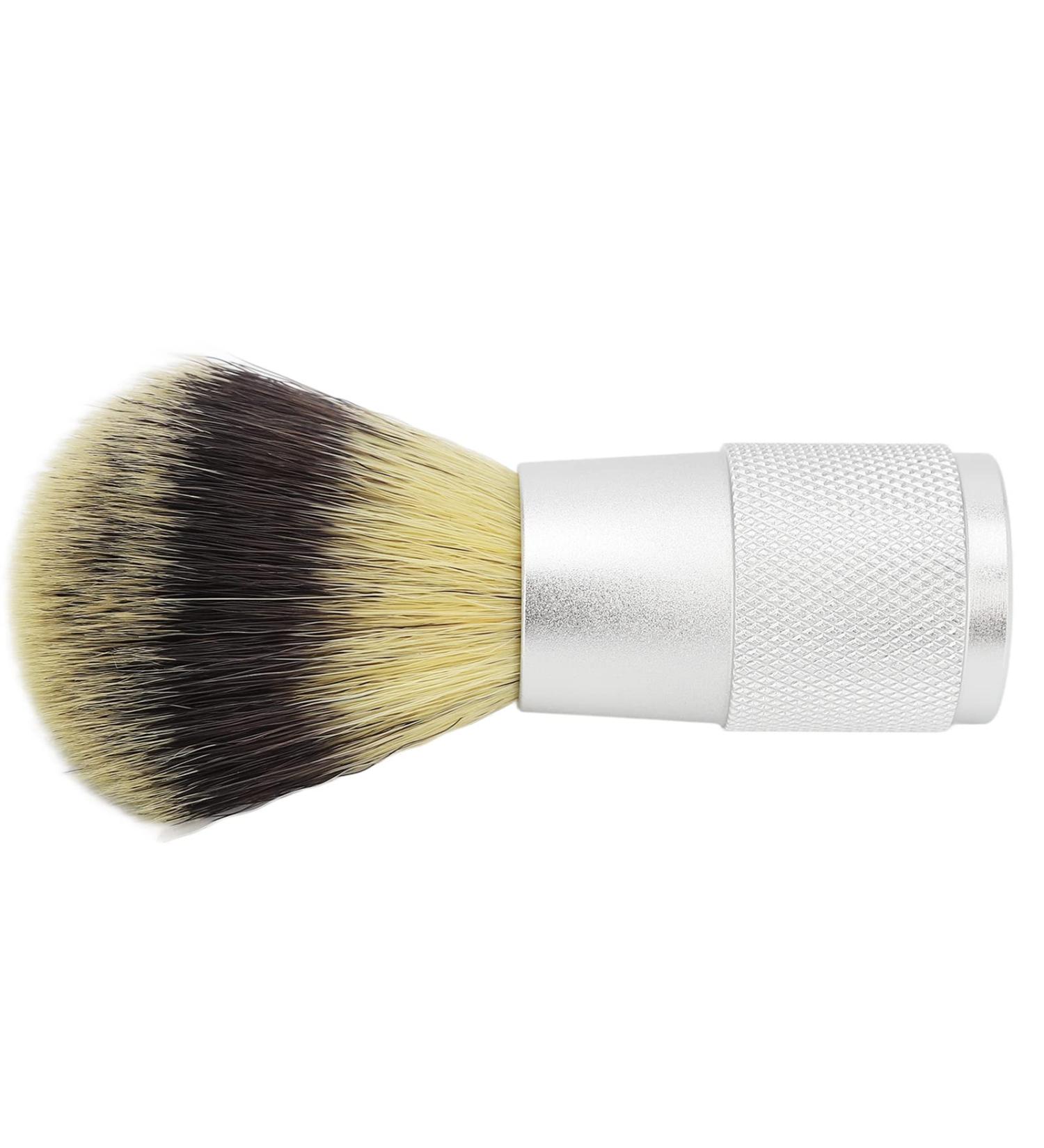 Premium Aluminum Hair Shaving Brush | Synthetic Bristles - Ideal Shaving Soap Brush for Men - Buy Online on GoSupps.com