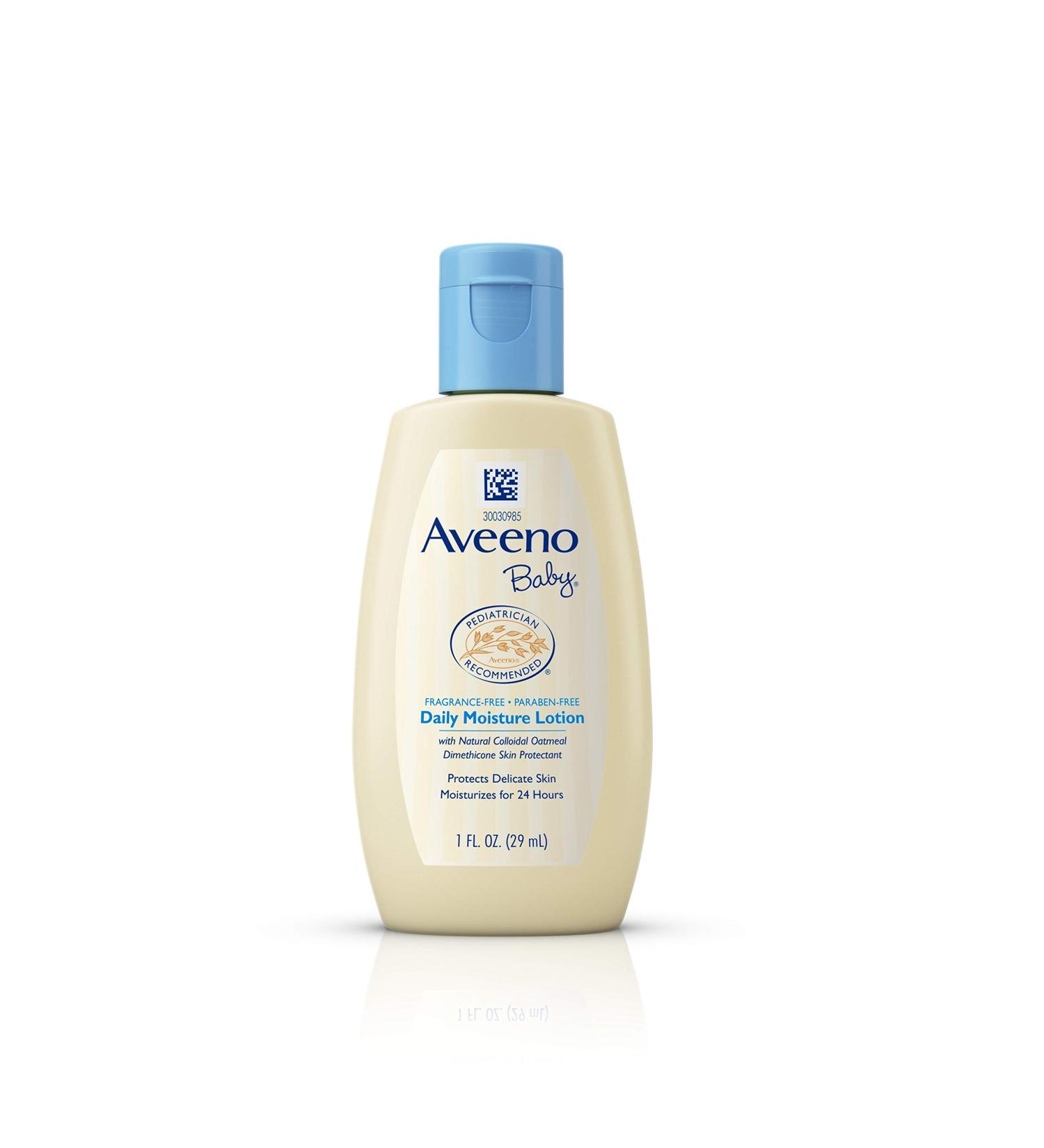 Aveeno Baby Daily Moisture Lotion 1 Fl Oz - Hydrating Formula for Delicate Skin - Buy Online on GoSupps.com