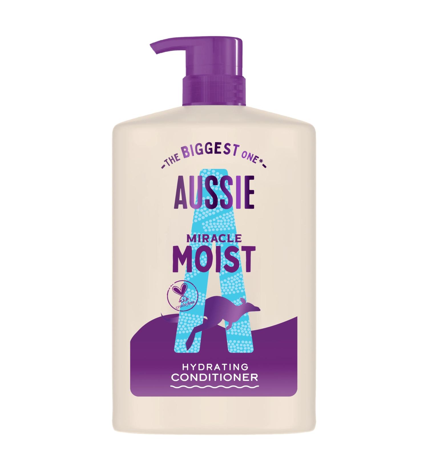 Aussie Miracle Moist Apr s-Shampooing D m lant 1000ml Formule Hydratante pour Revitaliser et Restaurer les Cheveux Secs et Fragiles Vegan - Buy Online on GoSupps.com