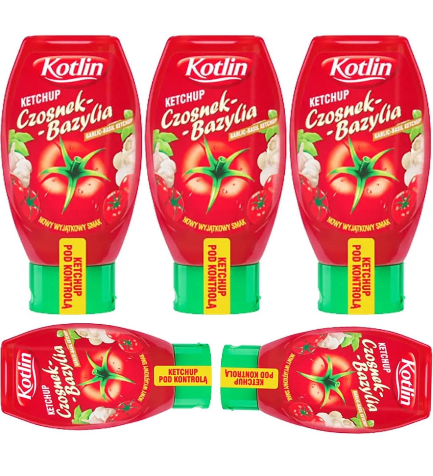 Kotlin Basil & Garlic Ketchup 450 Grams x 5 Pieces - Buy Online on GoSupps.com
