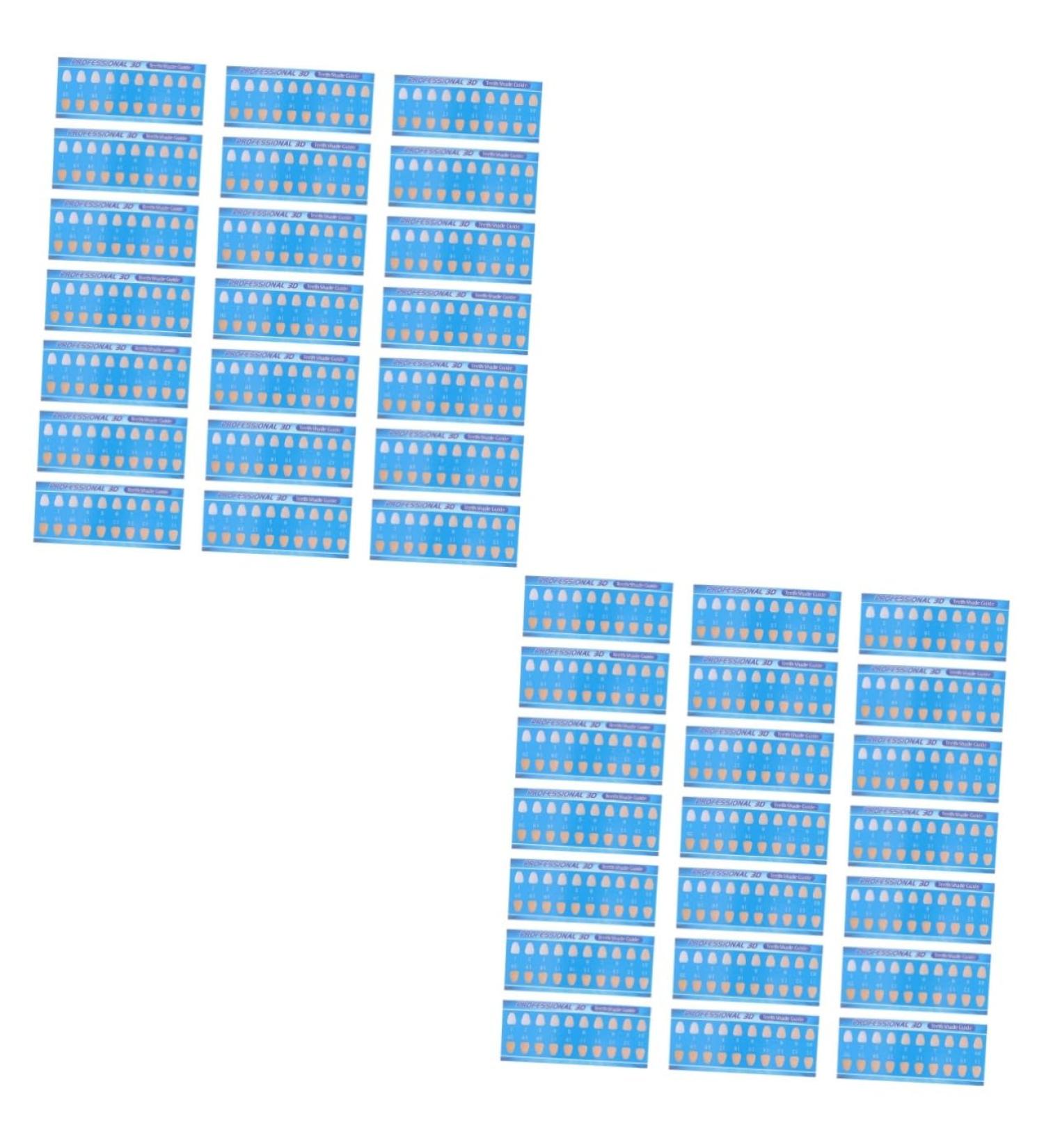 FRCOLOR 60 STK Tooth Coloring Card | Dental Color Guide for Whitening & Bleaching | Oral Care Tool - Disposable Teeth Color Key - 2 Pieces | Optimal for International Shipping - Buy Online on GoSupps.com