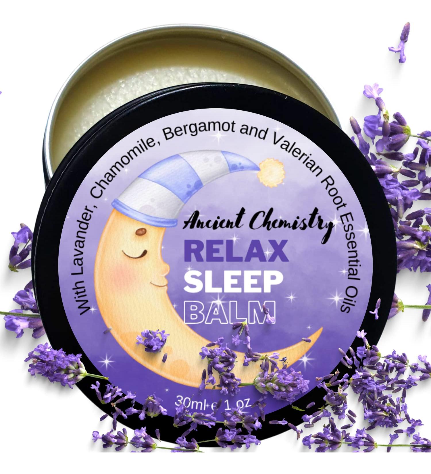 Natural Sleep Balm with Lavender, Bergamot, and Camomile Essential Oils for Relaxing Sleep | Valerian Root Infused Balm for Good Night Sleep Aid - Buy Online on GoSupps.com