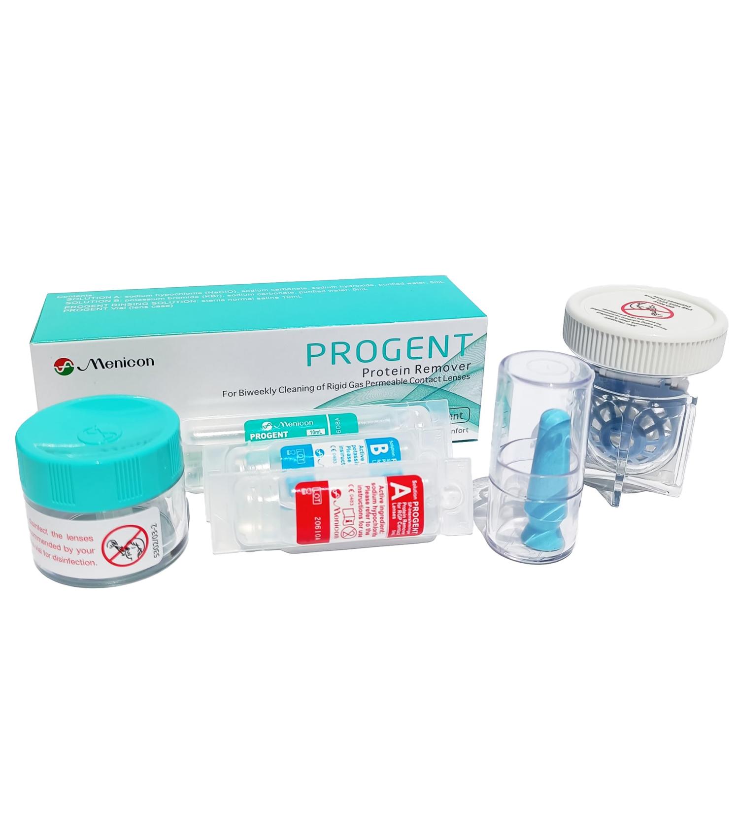 Buy Menicon Progent 1 Treatment Bundle: Gas Permeable Contact Lens Cleaner Case & Scleral Inserter - International Shipping Available - Buy Online on GoSupps.com