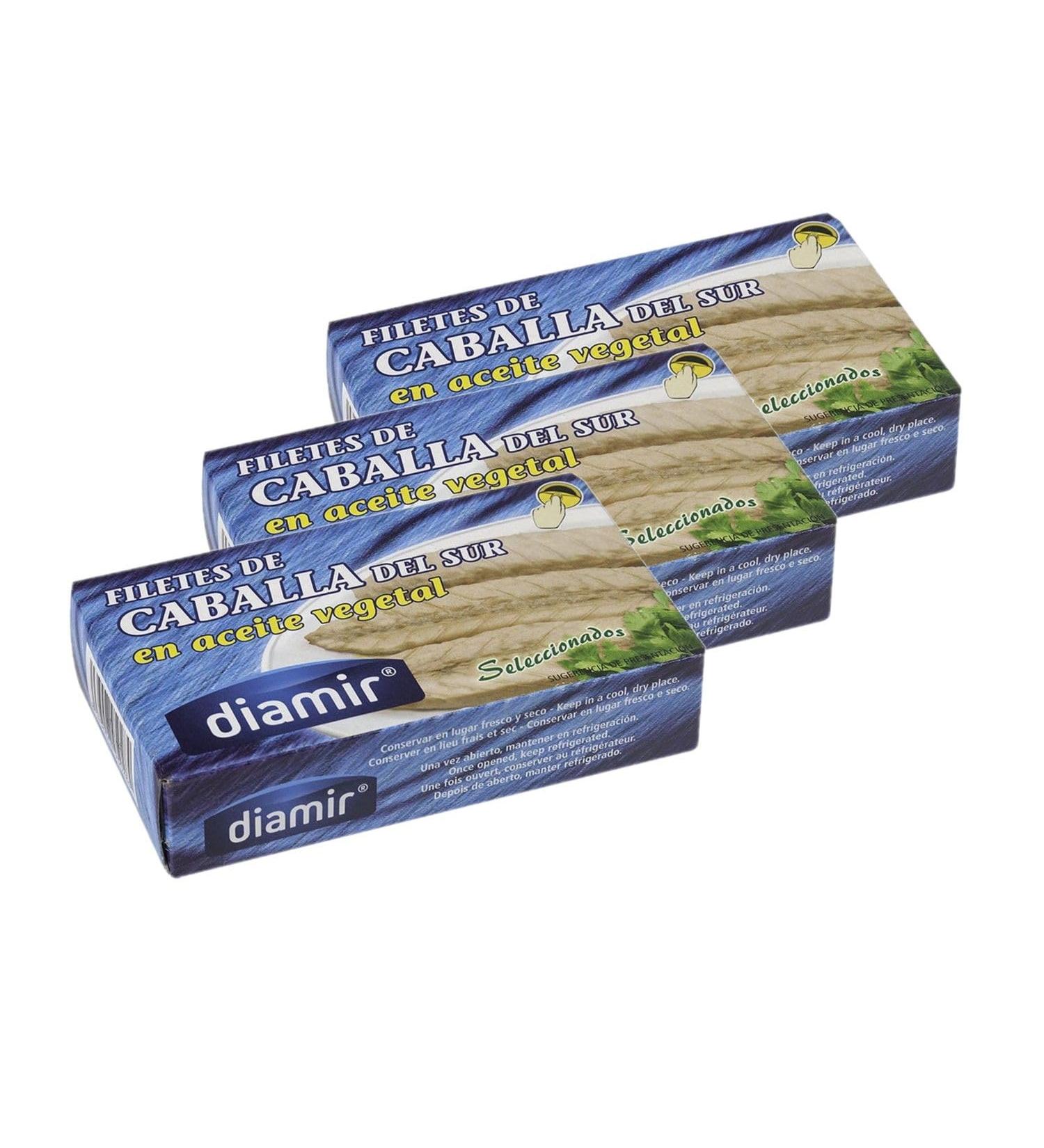Lot 3x Mackerel fillets in oil - Box 90g