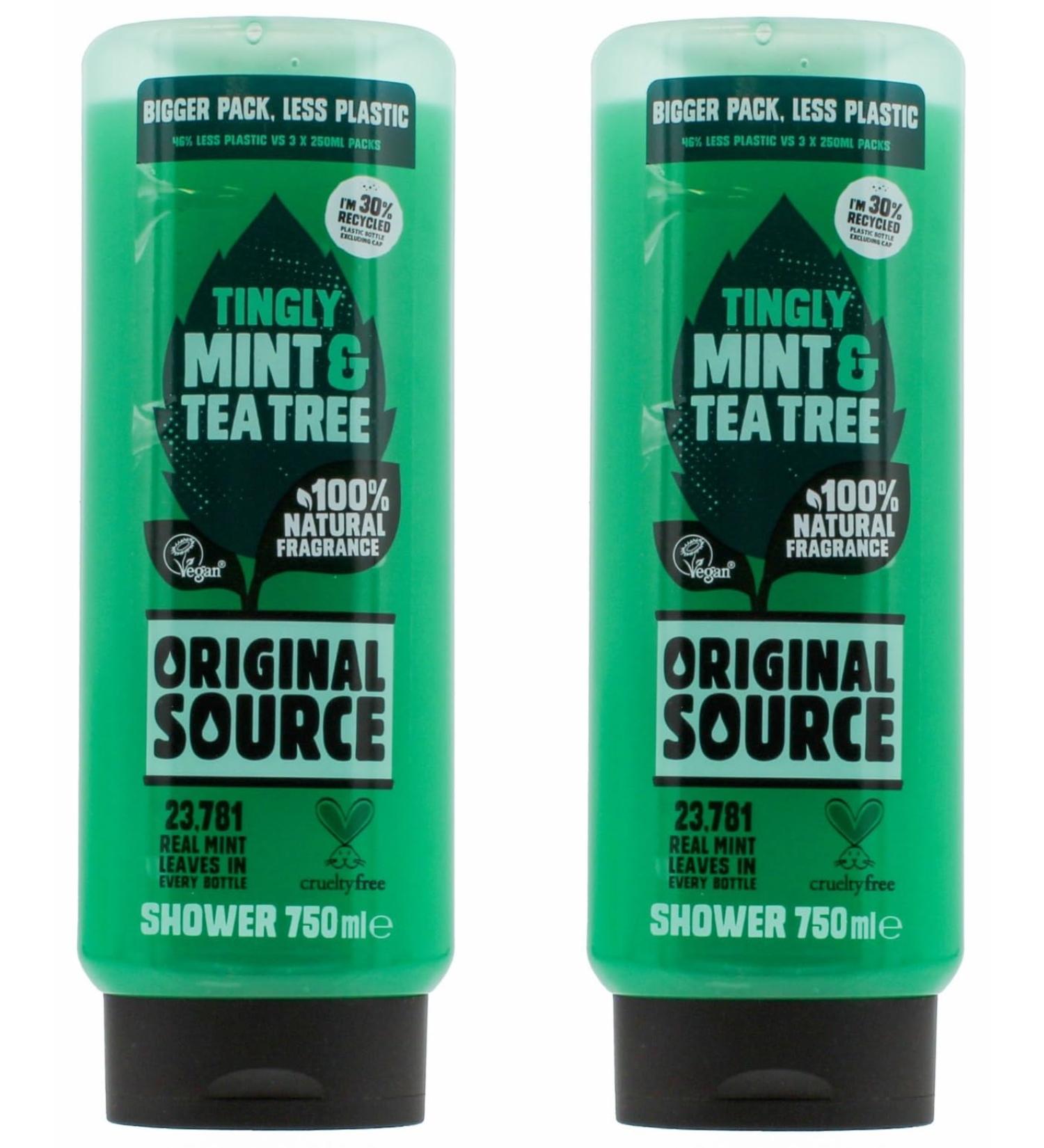 PZ Cussons ORIGINAL SOURCE Douchegel XXL Mint & Tea Tree 2 x 750ml