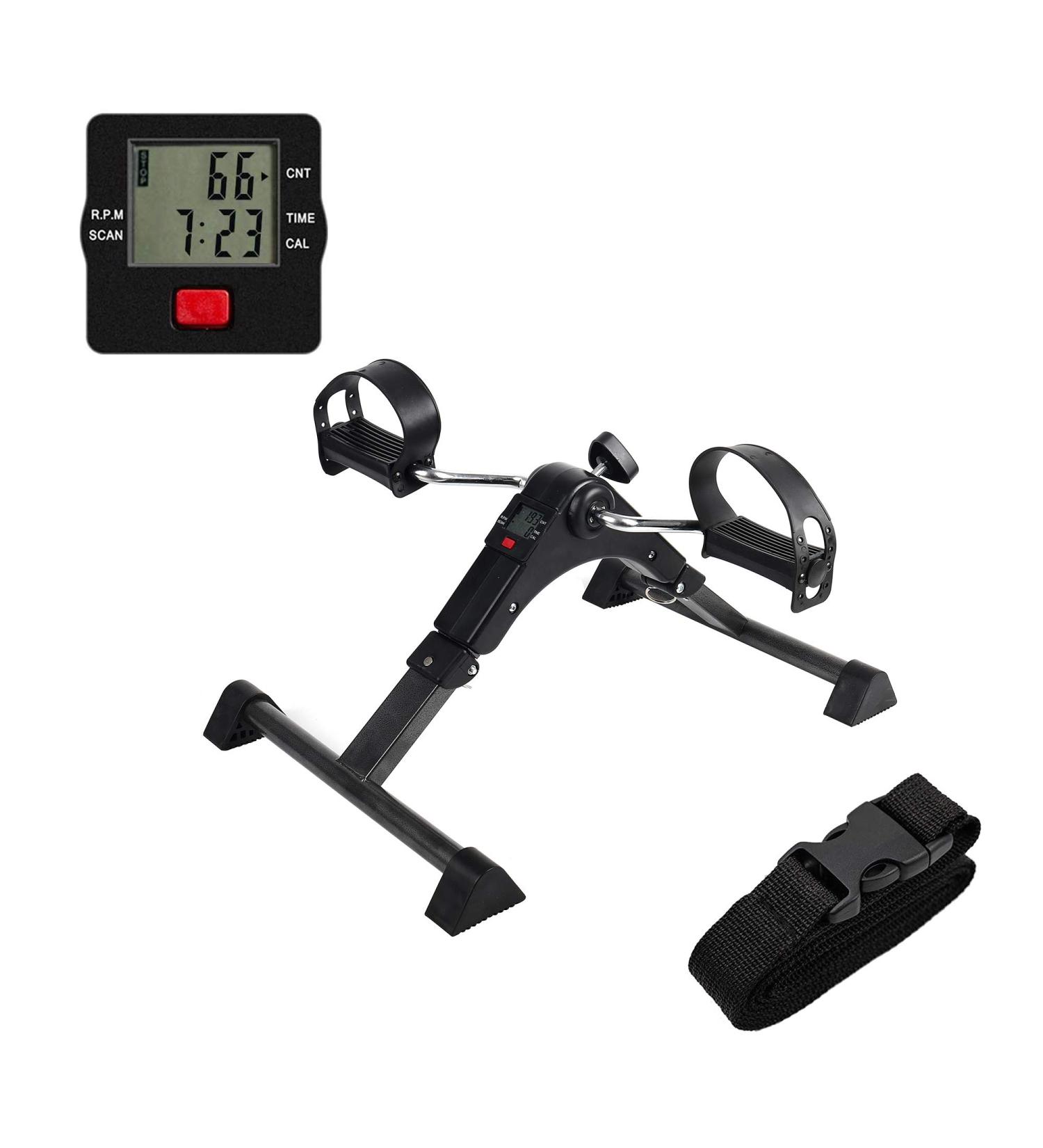 Ahmed Folding Under Desk Bike Pedal Exerciser - Arm/Leg Fitness Exercise - Portable Home Workout (Black) - Buy Online on GoSupps.com