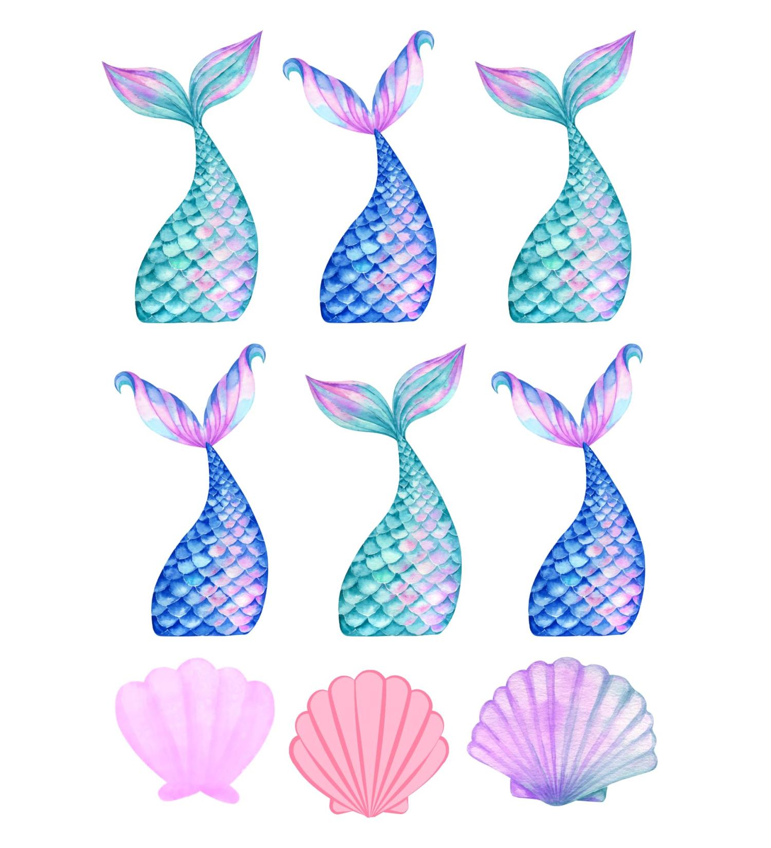 Mermaid SEA Cake topper Cake decorations A4 Sheet Wafer/Icing UNCUT (Wafer card) (wafer paper) Rice Paper