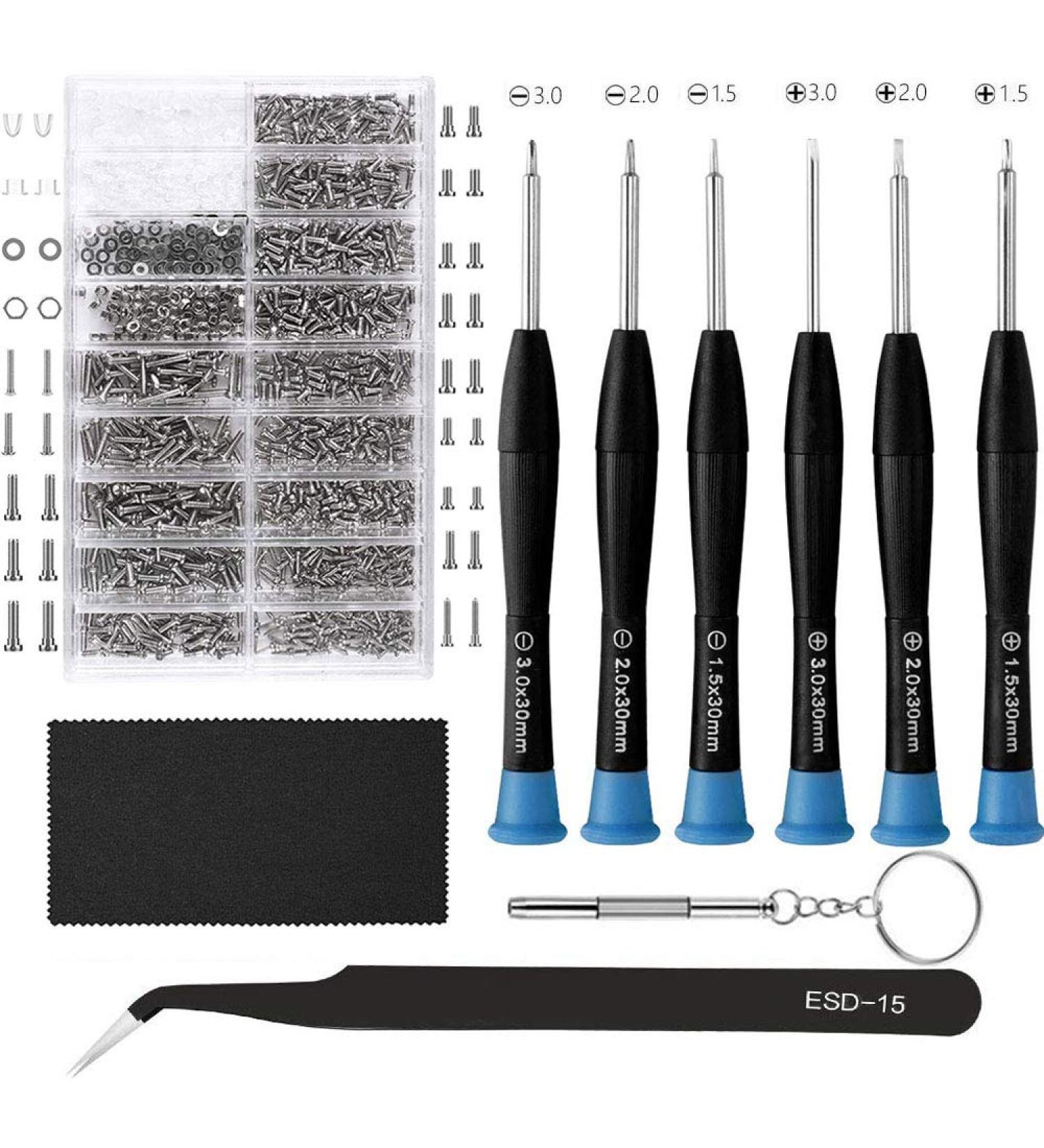 Eyeglasses Repair Kit with 1000PCS Screws and 6 Screwdrivers - HKIDEE Sunglasses Repair Kit for Glasses, Sunglasses, Watch, Clock - Spectacle Repair Tools - Buy Online on GoSupps.com