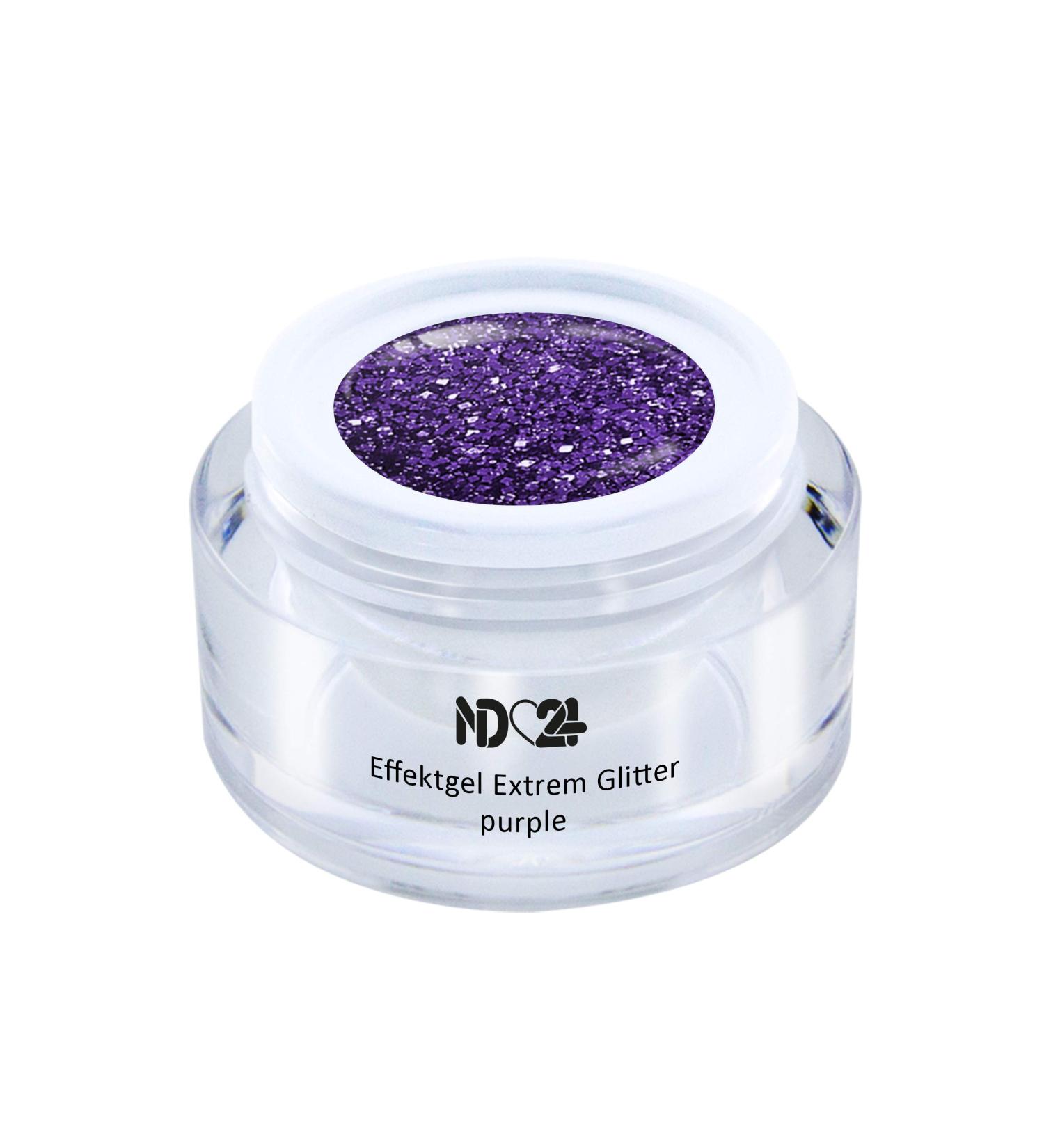 UV LED Effect Gel Extreme Glitter Purple - Studio Quality - Made in Germany - 5ml | International Shipping Available - Buy Online on GoSupps.com