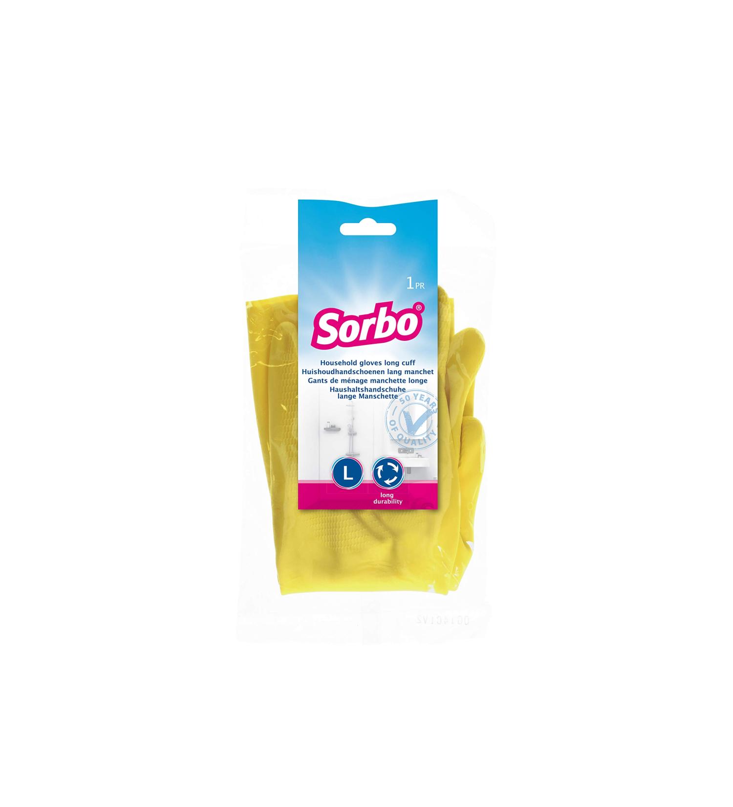 Sorbo Extra Large Latex Household Gloves - Soft Lining, Long Lasting Quality - 1 Pair - Buy Online on GoSupps.com