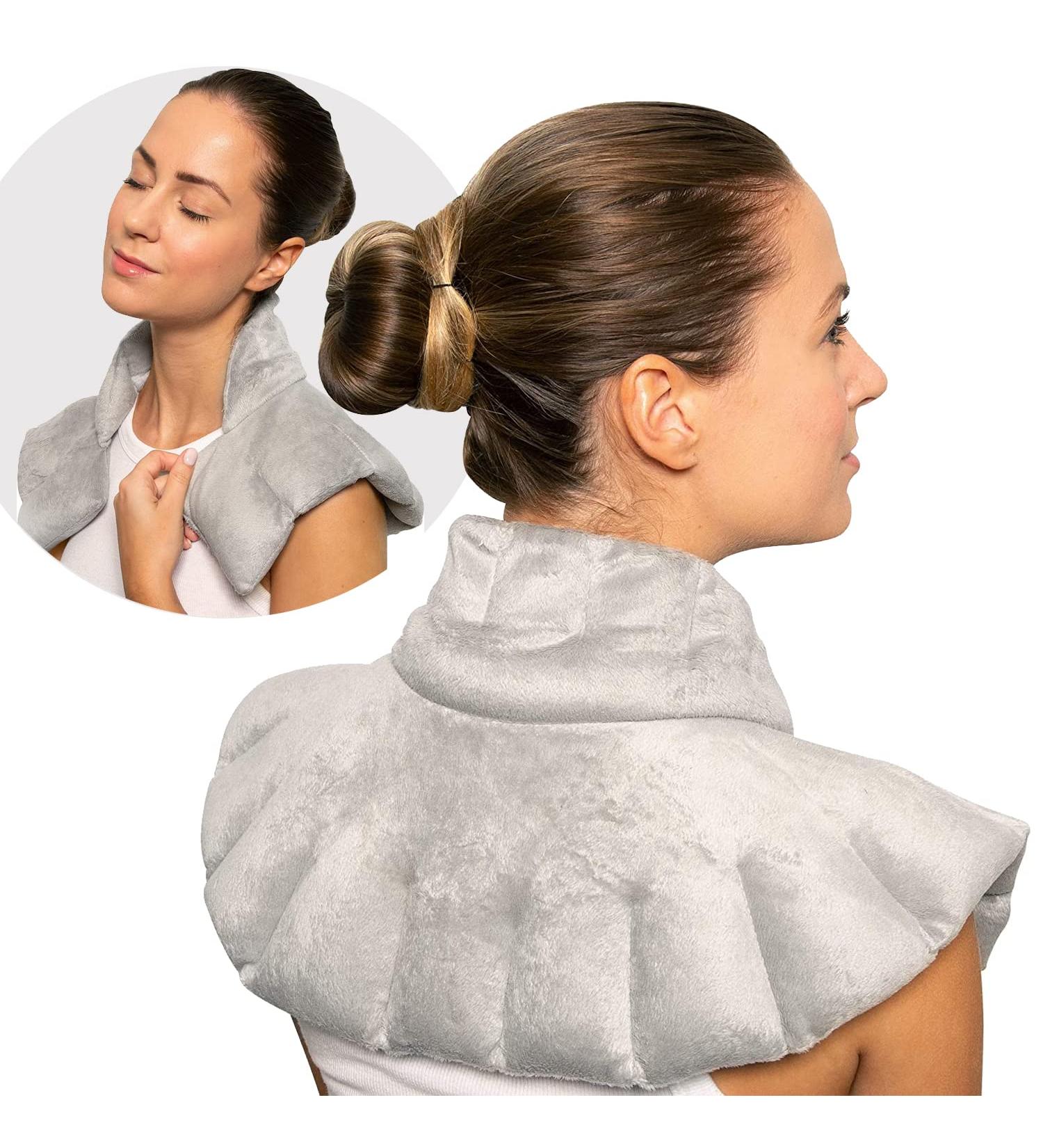 Lavender Microwave Heating Pad for Back & Neck Pain Relief - Aromatherapy Shoulder Wrap - Buy Online on GoSupps.com