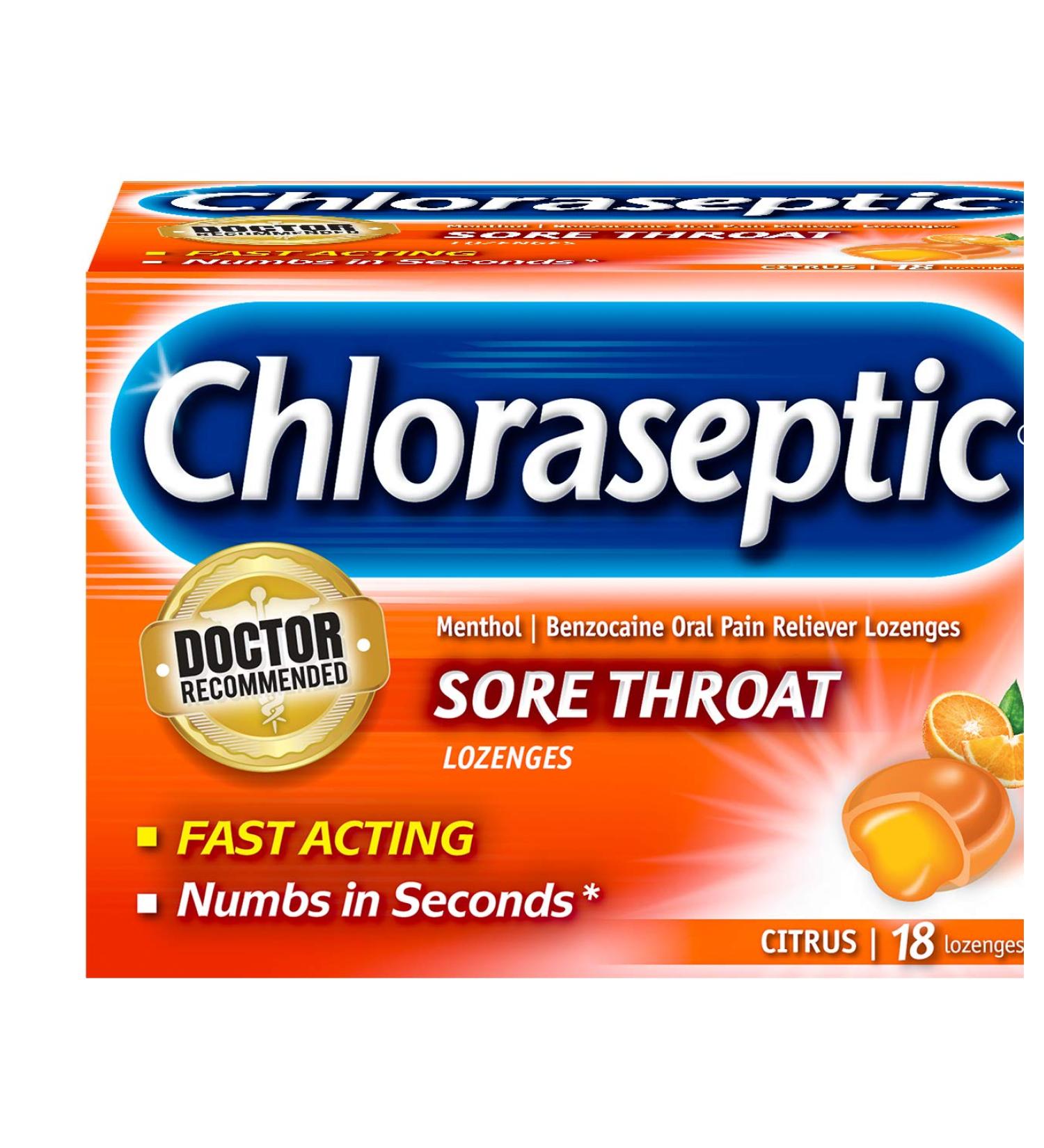 Chloraseptic Sore Throat Lozenges Citrus 18 ct (Pack of 1) - Buy Online on GoSupps.com