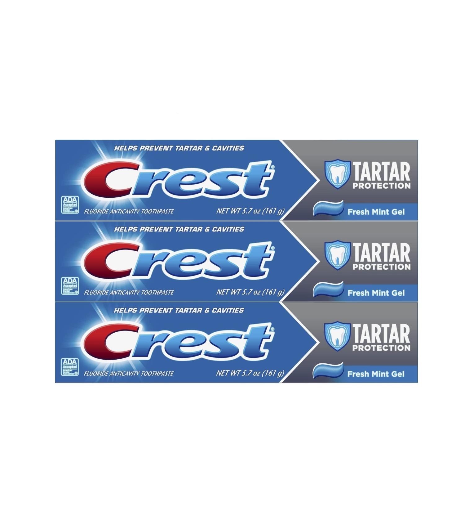 Crest Tartar Protection Fresh Mint Toothpaste Gel 5.7 Oz - Pack of 3 - Buy Online on GoSupps.com