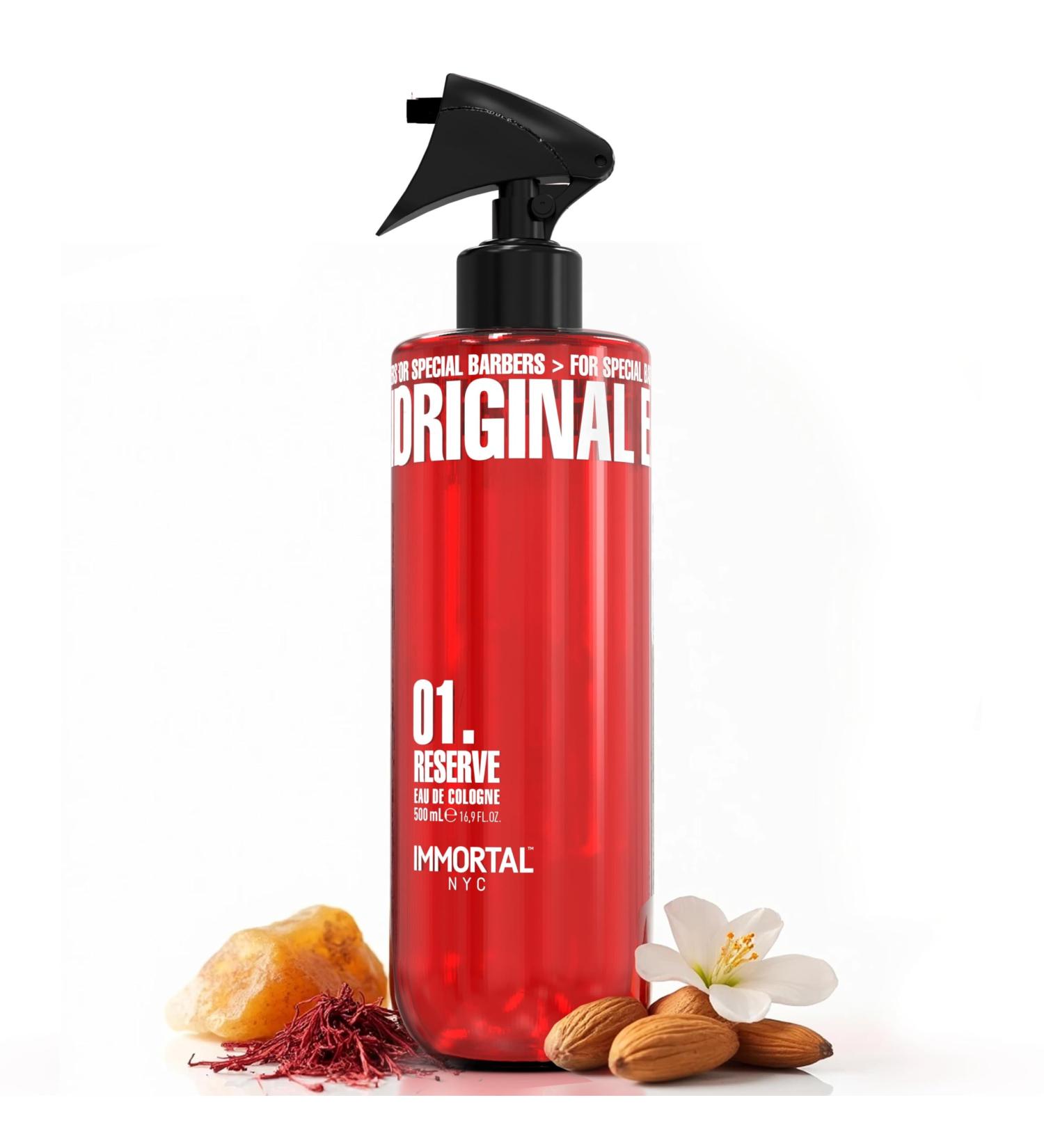 Immortal NYC Reserve 01 After Shave Spray Premier Men's Cologne 17 oz Exclusive Barbers Softens Skin Refreshes Disinfects and Relieves Face and Skin Moisturizing Formula After Shaving Oriental Floral - Buy Online on GoSupps.com
