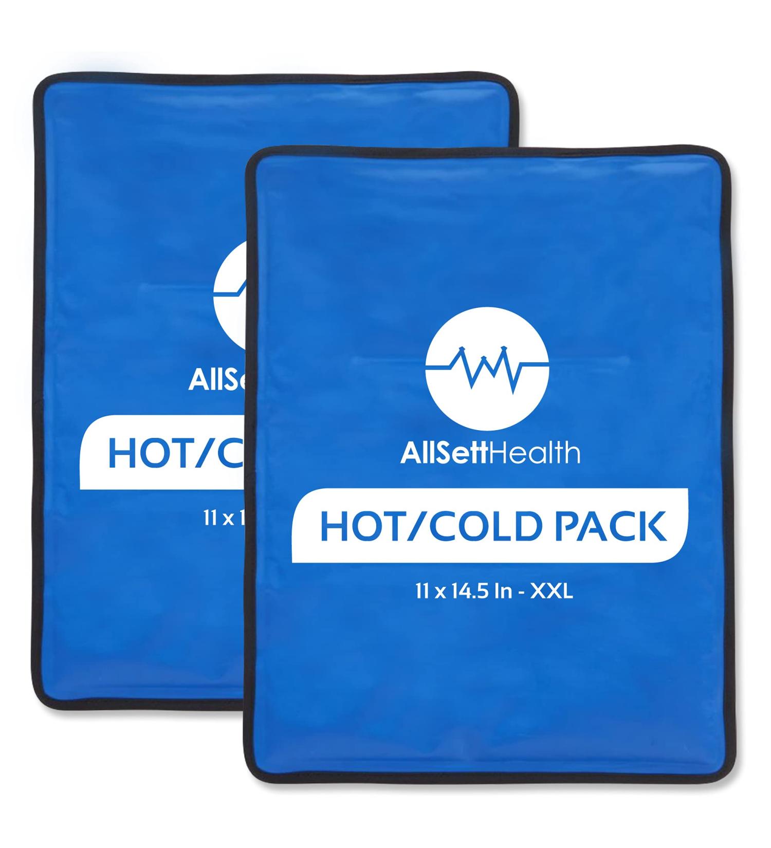 2 Pack XXL Reusable Hot and Cold Gel Ice Packs for Injuries | 11x14.5 in - Buy Online on GoSupps.com