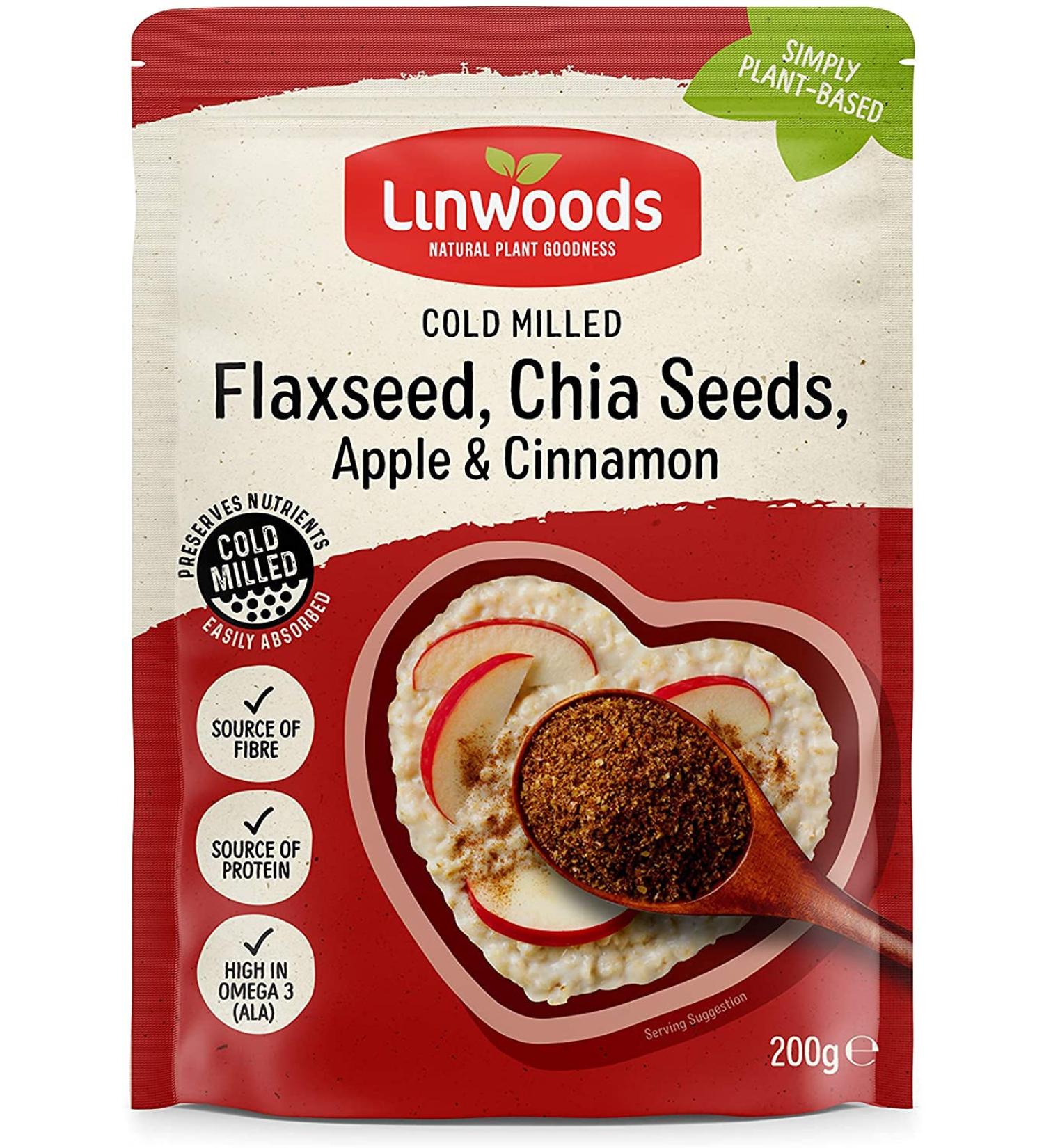 Linwoods Milled Flax Chia Seed Apple & Cinnamon 200g - Pack of 1 - Buy Online on GoSupps.com