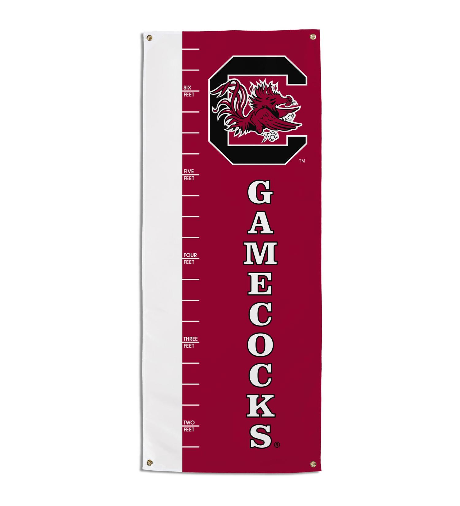 NCAA South Carolina Fighting Gamecocks Growth Chart Banner, Team Colors, one size