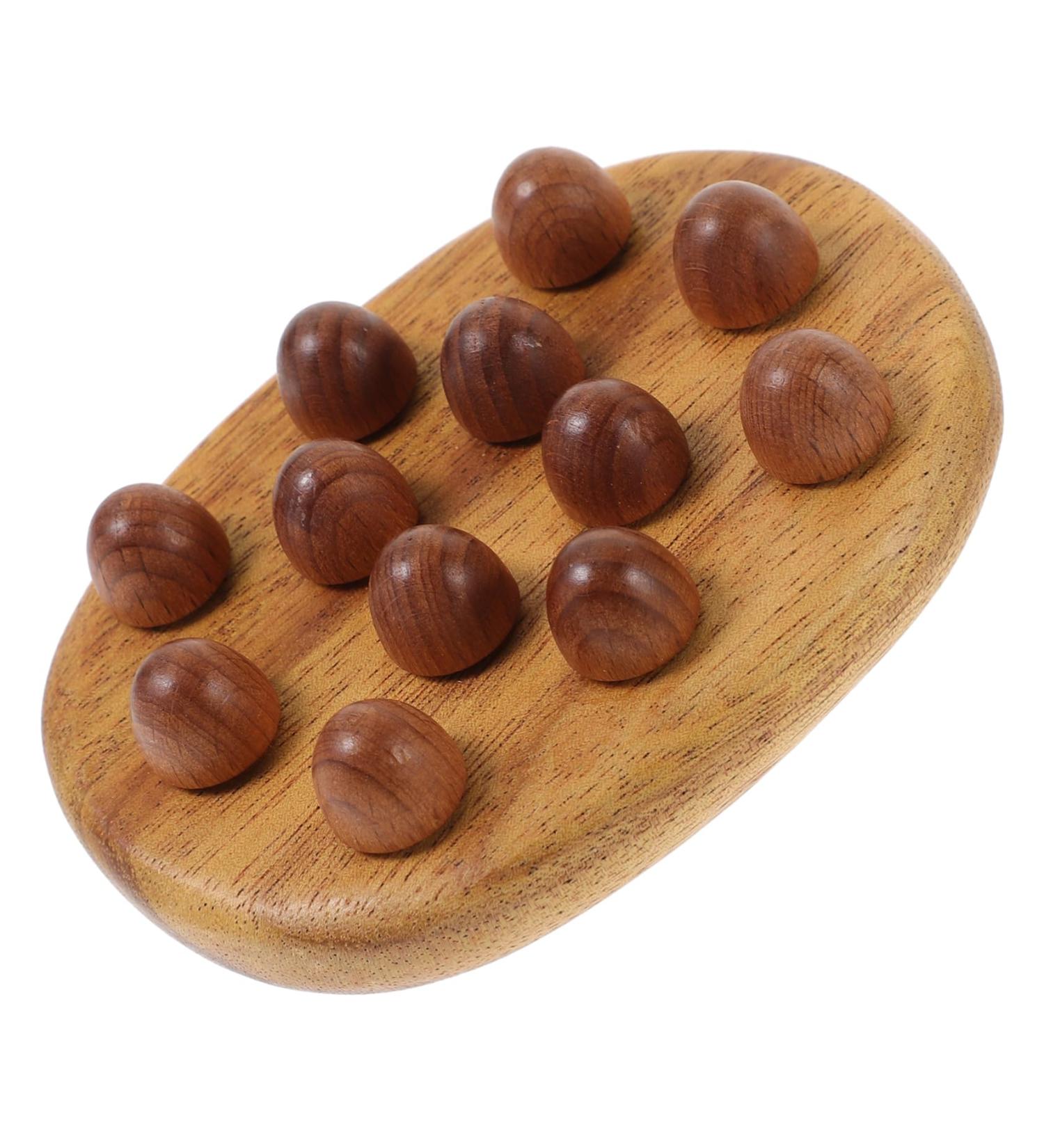 Tovinanna Sandalwood Meridian Brush & 12 Pearl Thigh Massager | Gua Sha Wood Spa Tools for Body Massage & Femininity - Buy Online on GoSupps.com