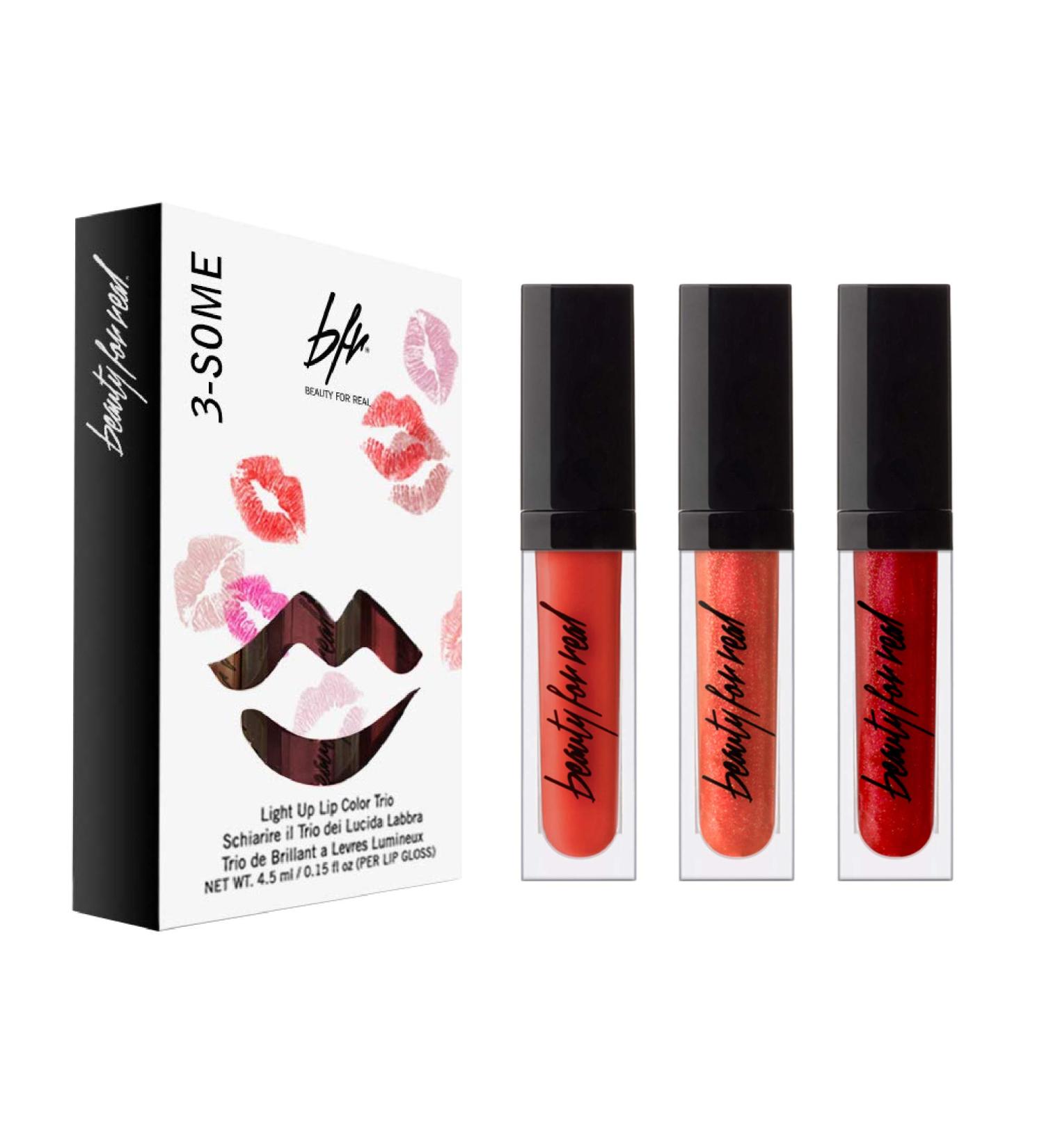 Shop Beauty For Real 3-Some Lip Trio So Hot | Lip Cream & Gloss with Mirror & LED Light | International Shipping Available - Buy Online on GoSupps.com