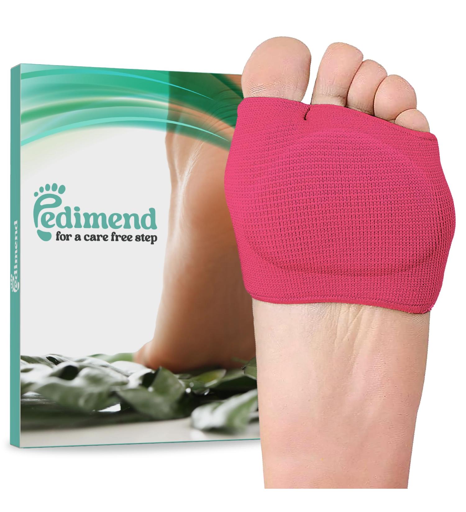 Pedimend Metatarsal Pads - Gel Sleeves Cushions for Ball of Foot Pain Relief - Pink Large (UK 6-11) - Buy Online on GoSupps.com