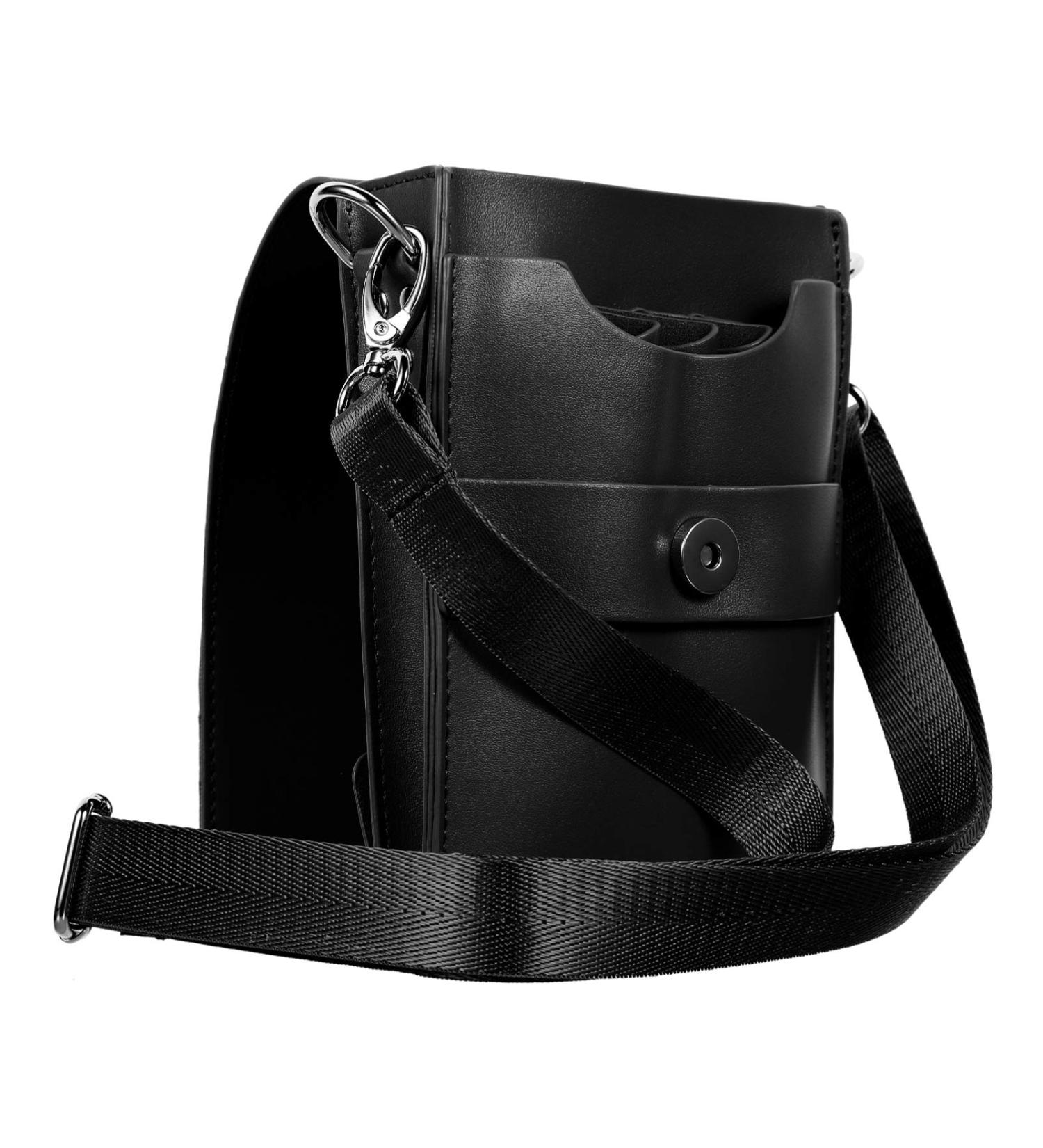 Uonlytech Hair Styling Tools: Cowhide Salon Scissors Pouch & Shoulder Bag for Hairdressers - Black Leash Holder - Buy Online on GoSupps.com