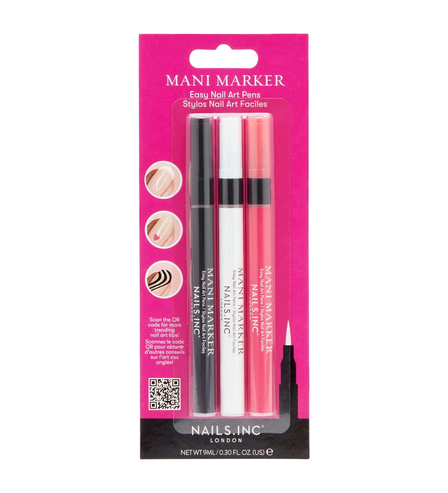 Nails.INC Mani Marker Nail Art Pen Trio - Professional Nail Design Set - Buy Online on GoSupps.com
