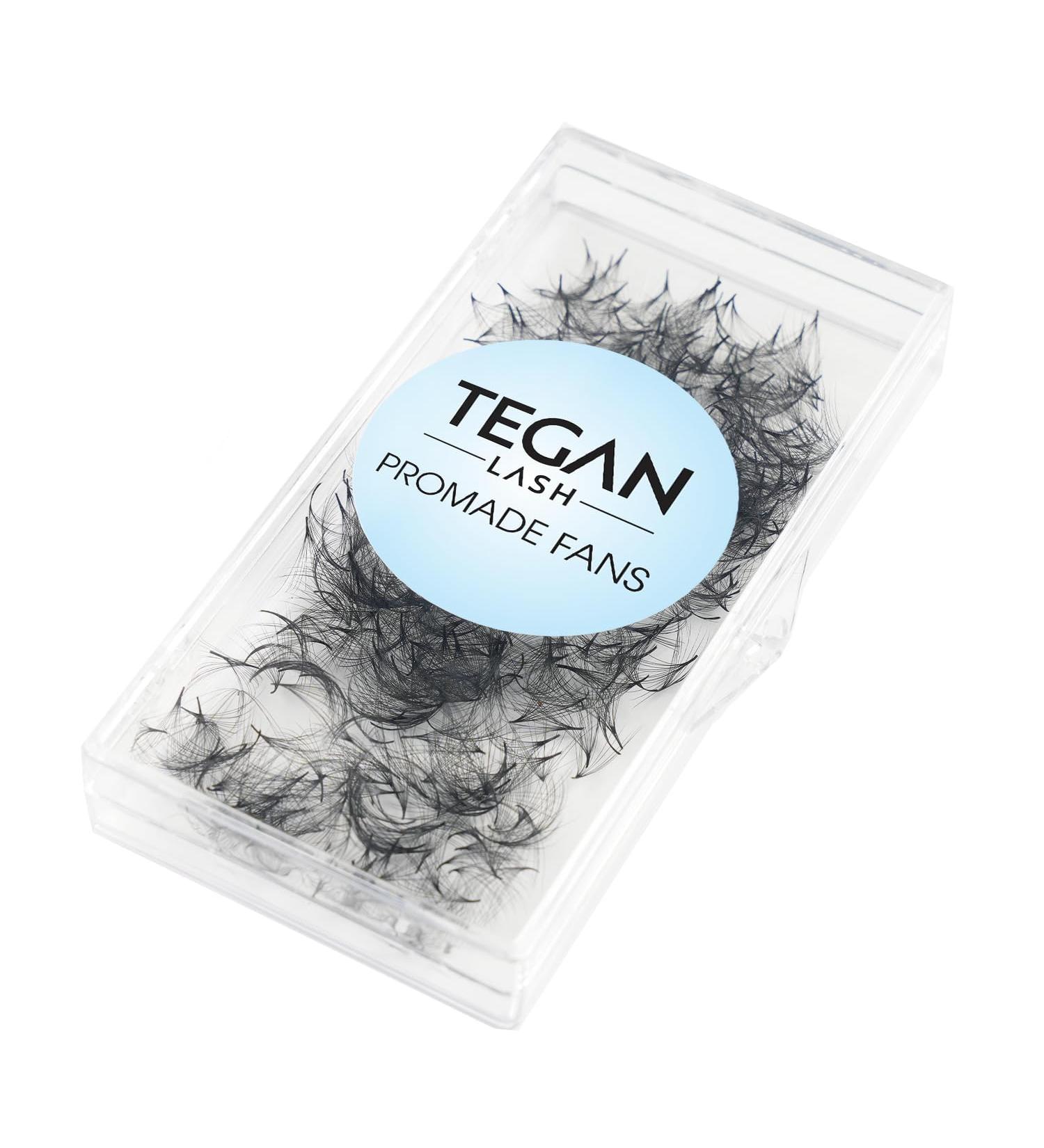TEGAN LASH 500 Promade Fans - Volume Eyelash Extensions | Handmade Loose False Eyelashes | 3D to 16D | 0.03/0.05/0.07 Thickness | C/CC/D Curl | 9-15mm Length - Buy Online on GoSupps.com