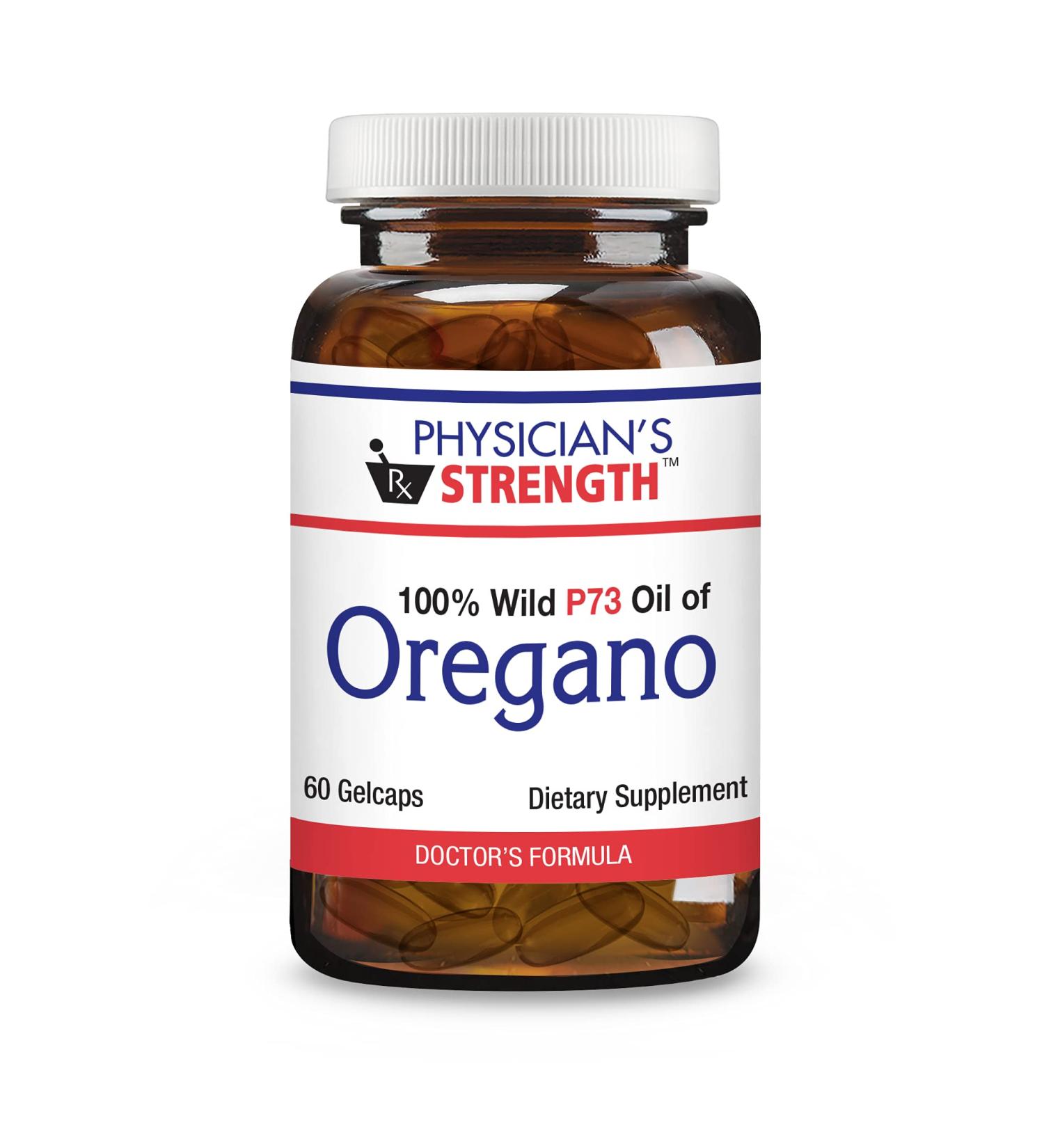 Physicians Strength 100% Wild P73 Oil of Oregano - 60 Gelcaps, All-Natural Dietary Supplement for Adults, Daily Use - Buy Online on GoSupps.com