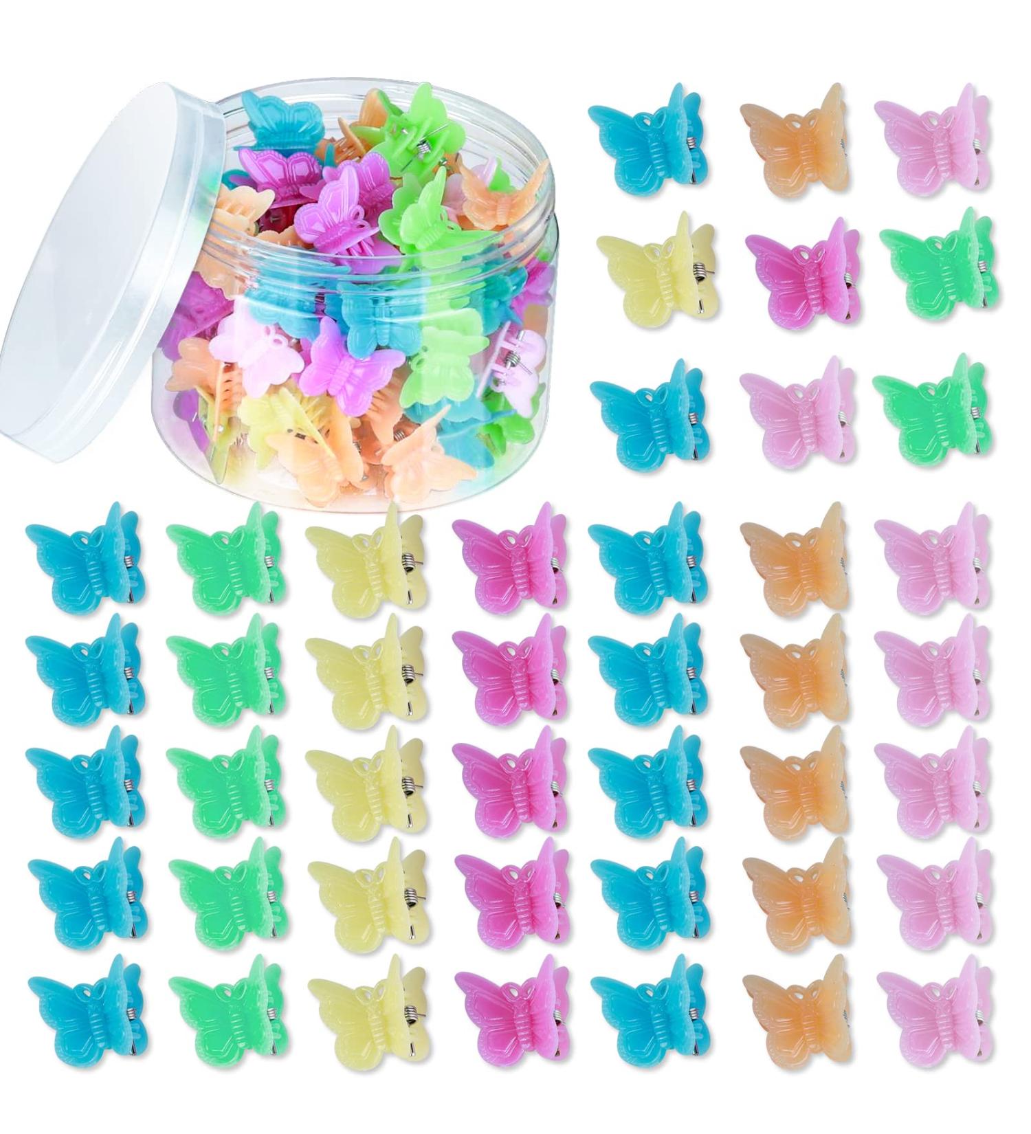 YGDZ 50pcs Cute Baby Butterfly Hair Clips Colorful Accessories for 90s Girls and Women - Buy Online on GoSupps.com