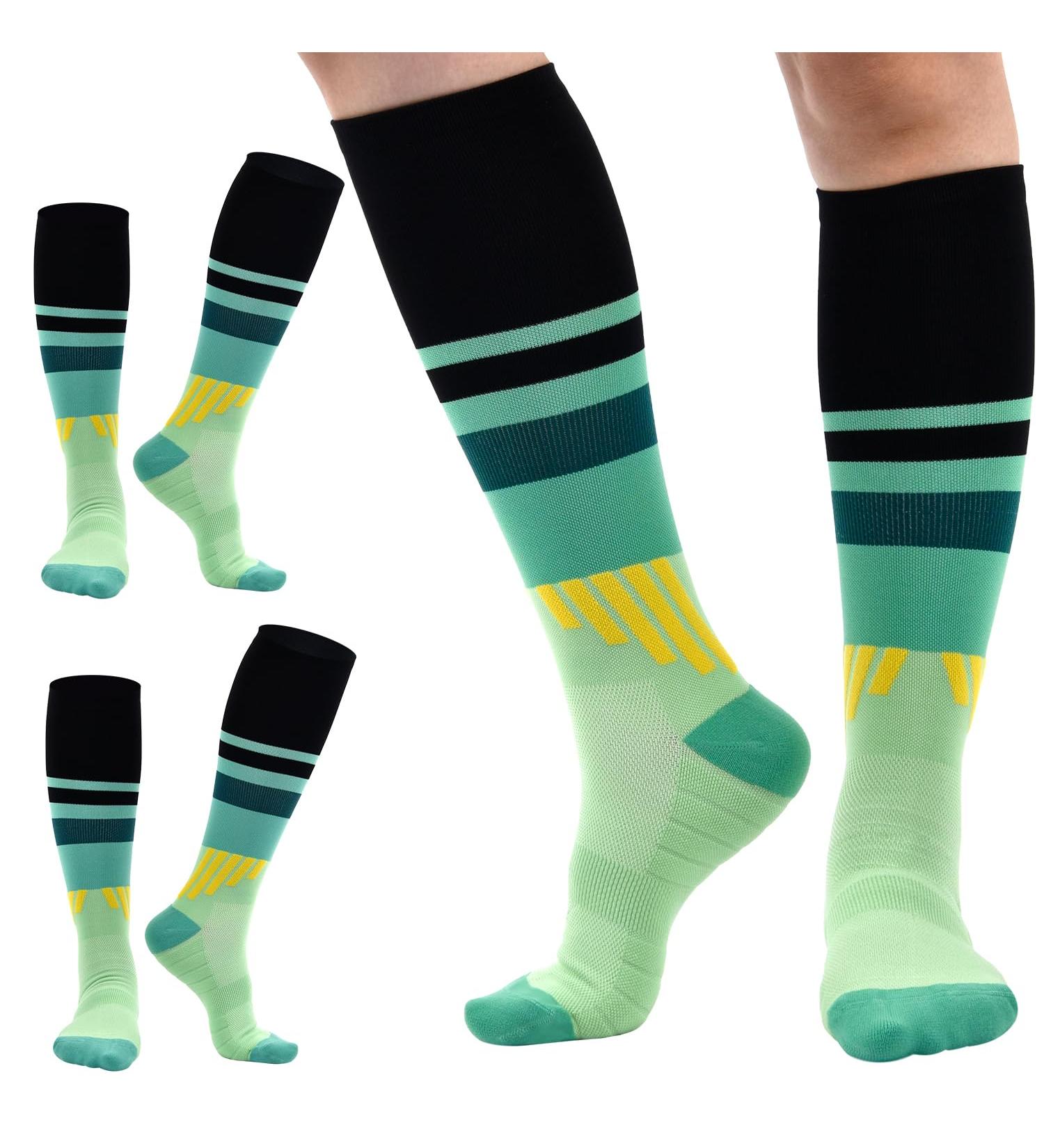 Buy Cheap4uk Compression Stockings for Men & Women - 15-20mmHg Support Socks for Sports Flight Running & Nursing - Size 38-42 Green - Buy Online on GoSupps.com