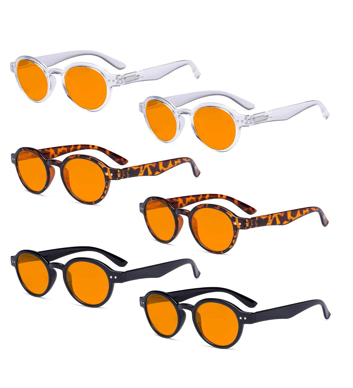 Buy Eyekepper 6 Pairs Blue Light Blocking Oval Readers - Orange Tinted +0.00 | International Shipping Available - Buy Online on GoSupps.com