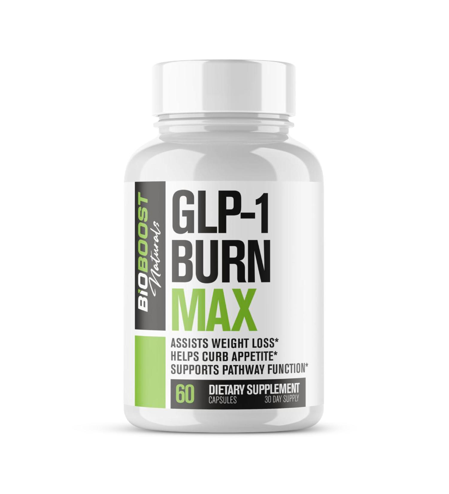 GLP-1 Burn MAX | Weight Loss Pills for Women & Fat Burner for Men + Appetite Suppressant & Energy Supplement | 3rd Party Tested Formula | 5 Powerful Ingredients - 60 Capsules to Lose Weight - Buy Online on GoSupps.com
