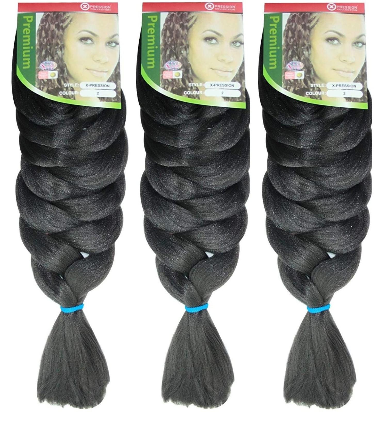X-pression Ultra Braid Artificial Hair Extension #2 Dark Brown 210cm (3 PCS Offer) - 3 Count - Buy Online on GoSupps.com