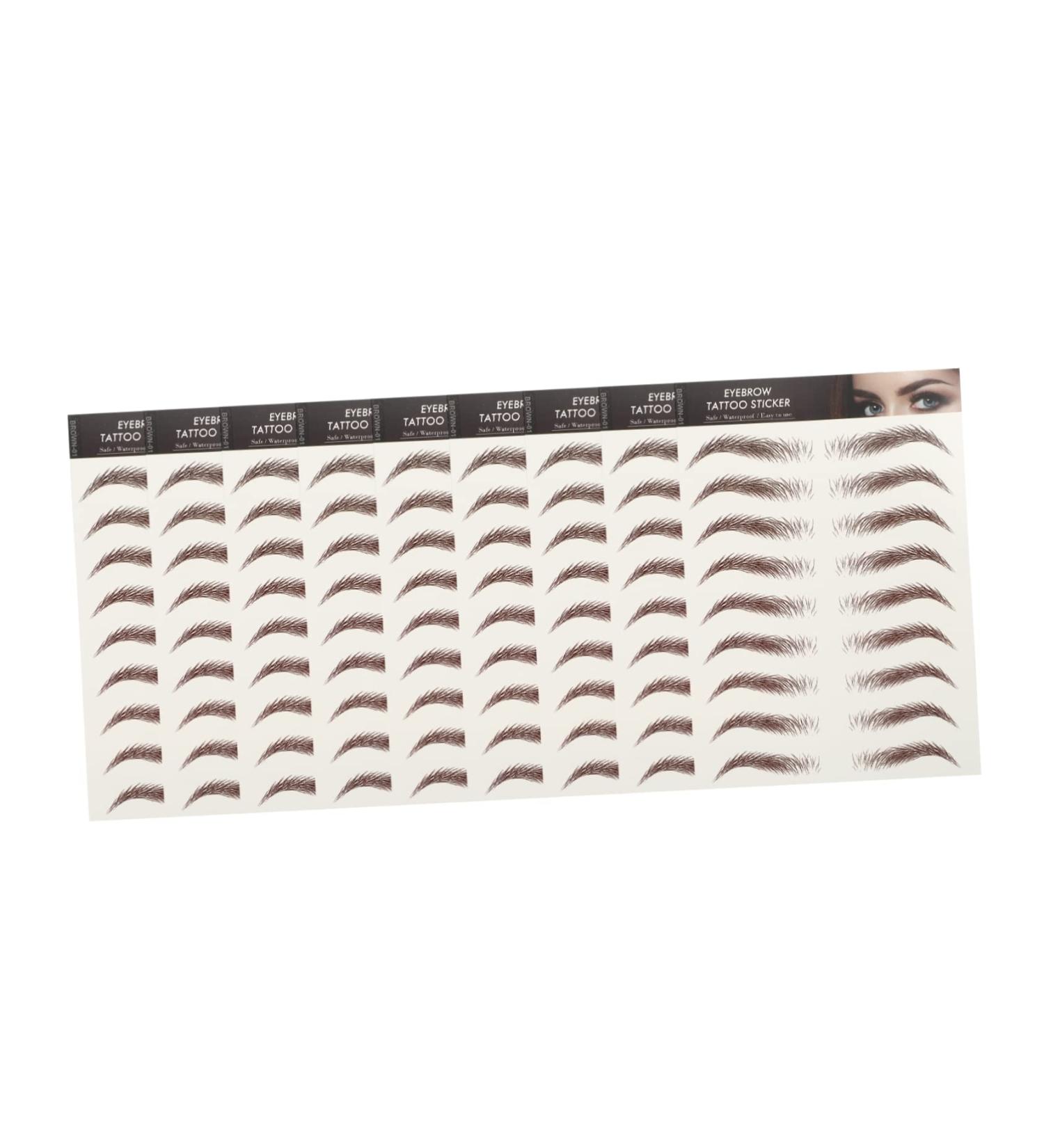 HAPINARY 6d Eyebrows Stickers 9 Sheets Waterproof Eyebrow Stickers Faux Eyebrown Decals Makeup Brow Sticker 6d Template Hair - Buy Online on GoSupps.com
