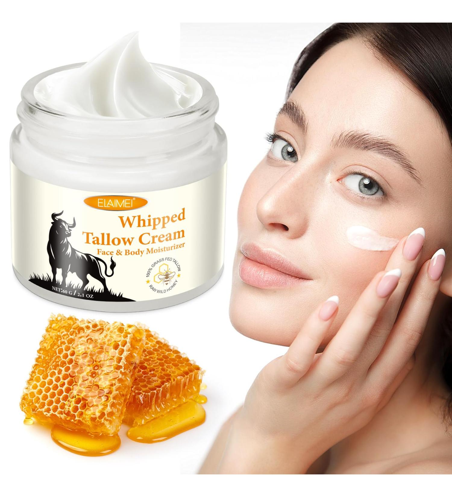  Frovetani Beef balm with beef honey nourishing and moisturizing organic beef tallow balm beef tallow for the skin beef sebum for the face and skin moisturizing cream for dry skin (60 g) - Buy Online on GoSupps.com