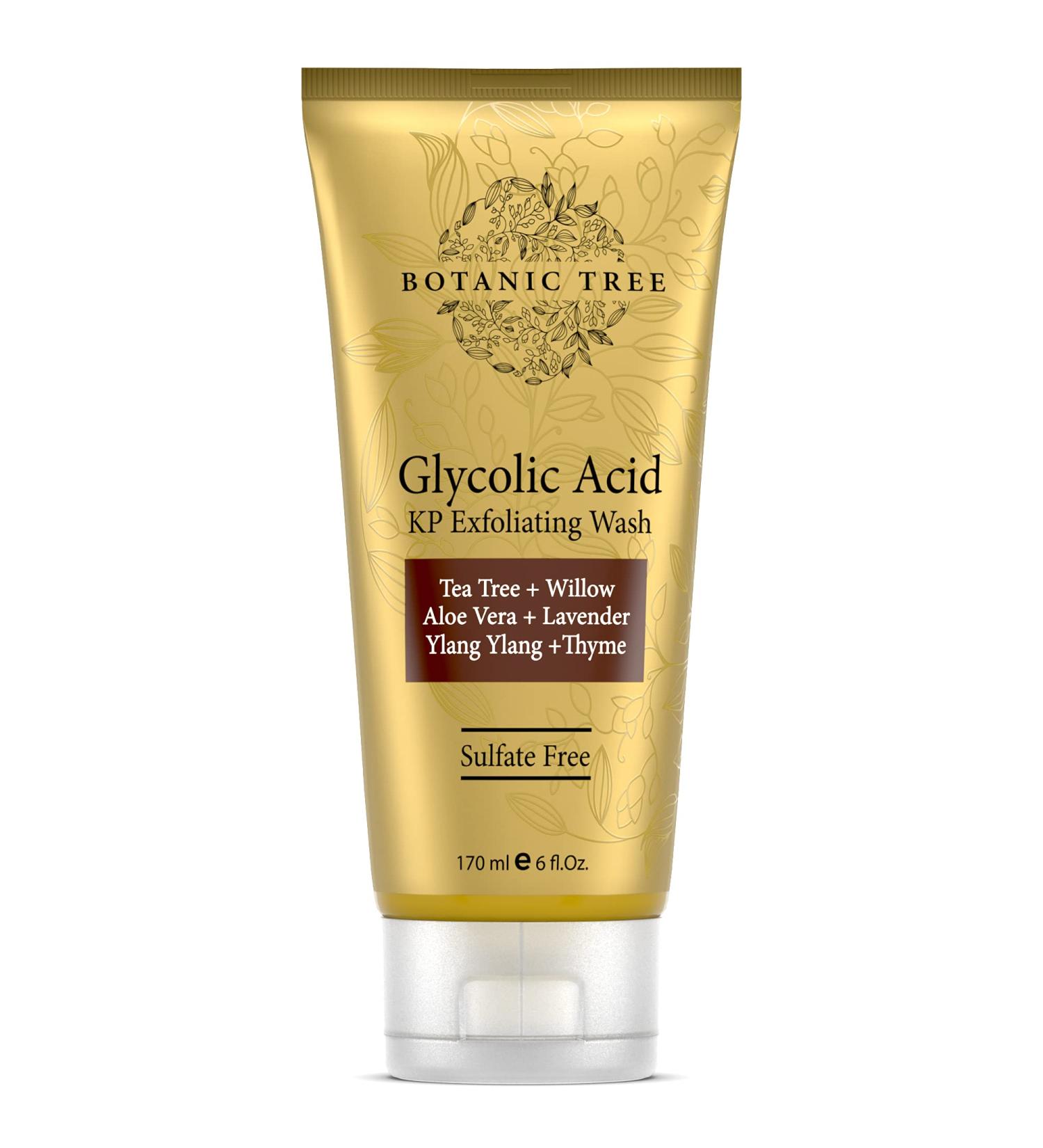 Botanic Tree Glycolic Acid KP Exfoliating Body Scrub - Smooth Rough & Bumpy Skin - Keratosis Pilaris Treatment - Acne Body Wash - 6 Fl Oz - Buy Online on GoSupps.com