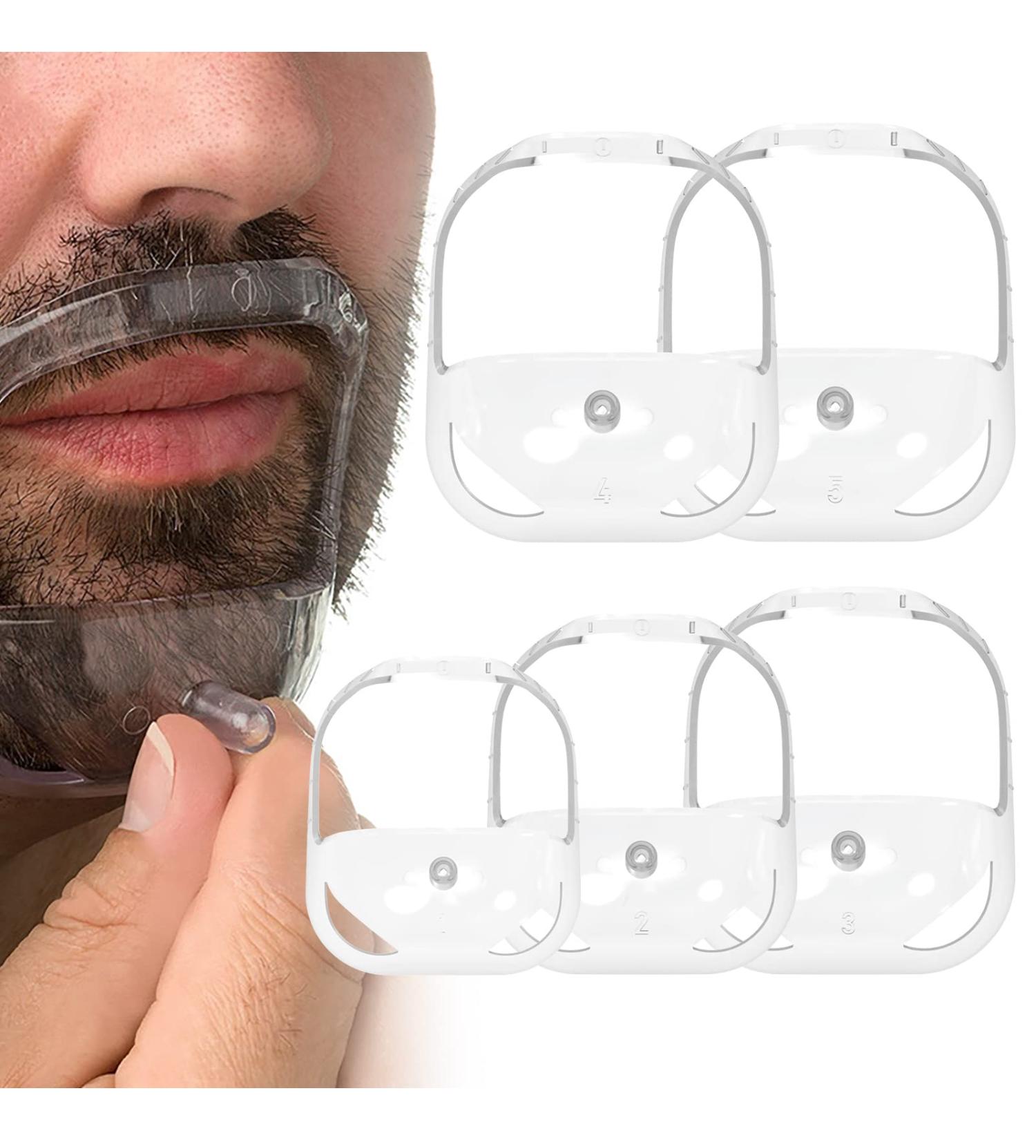 Men's Goatee Shaving Template with 5 Sizes Beard Guide Shaper - Styling & Trimming Stencil for Mustache, Hairline, and Edging - Buy Online on GoSupps.com