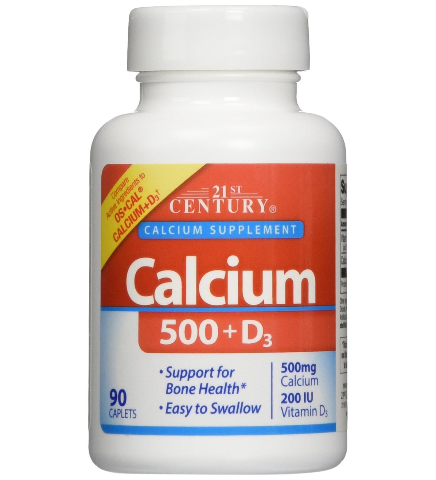 21st Century Calcium 500 Mg (Oyster Shell) Tablets 90 Count (Pack of 2) - Buy Online on GoSupps.com
