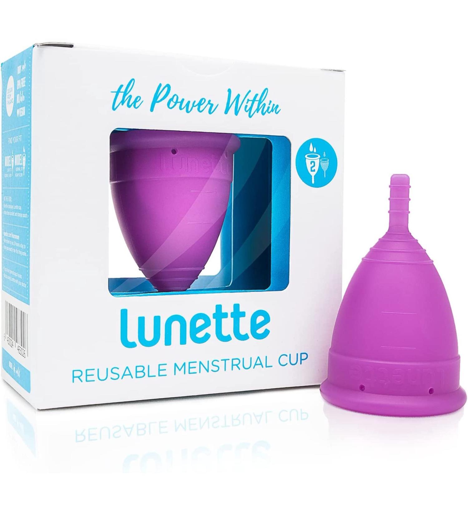 Lunette Reusable Menstrual Cup Model 2 - Violet | Moderate to Heavy Flow Period Cup - Buy Online on GoSupps.com