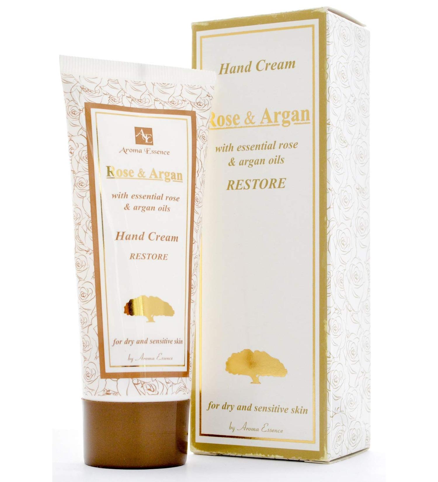 Restore Hand Cream 75ml | Moisturizer with Natural Argan & Rose Oil | Anti-Aging Care for Dry Sensitive Skin - Men & Women - Buy Online on GoSupps.com