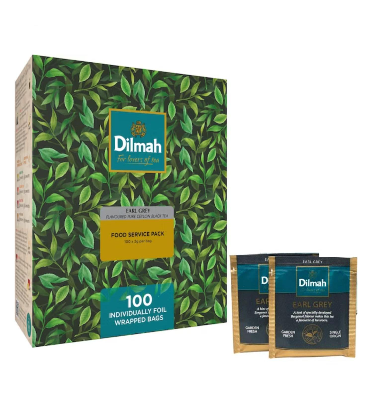  Dilmah Dilmah | Gourmet Earl Grey Black Tea | Strong and Aromatic Bergamot Black Tea - 100 Tea Bags (200g) | Earl Grey Tea - Buy Online on GoSupps.com