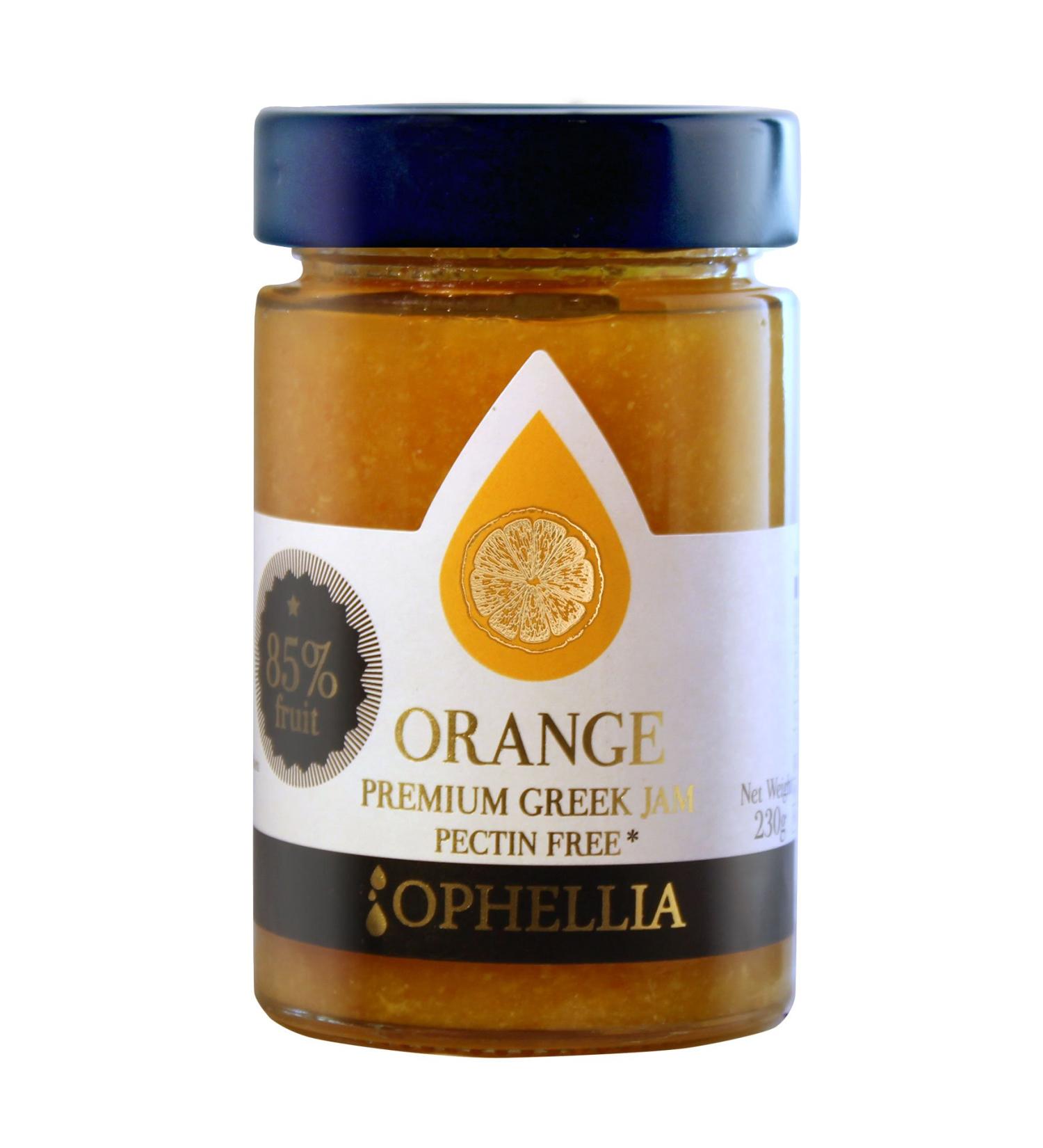 ARISTOS Ophellia Premium Orange Jam or Orange Jam with 85% Greek Fruit - Vegan Spread Directly From Fruit (Orange) - Buy Online on GoSupps.com