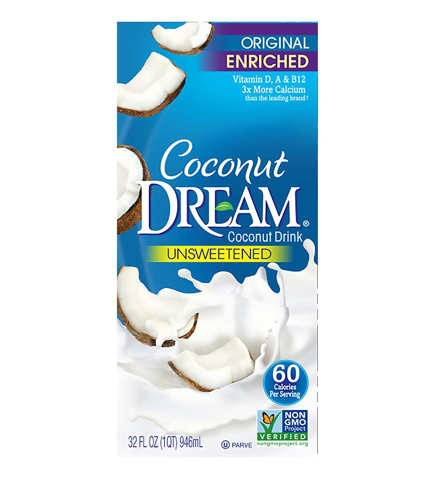 Coconut Dream Original Unsweetened Coconut Drink 32oz (Pack of 12) - Buy Online on GoSupps.com