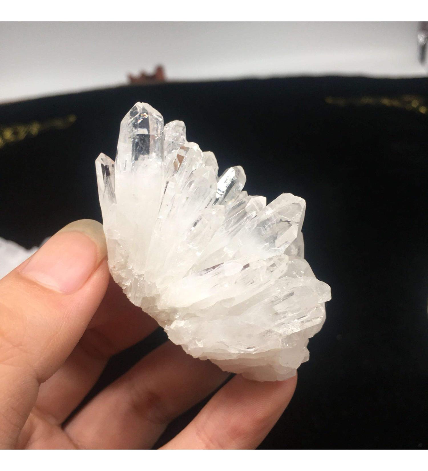 Natural Crystal Rough White Clear Quartz Crystals Cluster Specimen for Stones Home Decoration Crystal Cluster - Buy Online on GoSupps.com