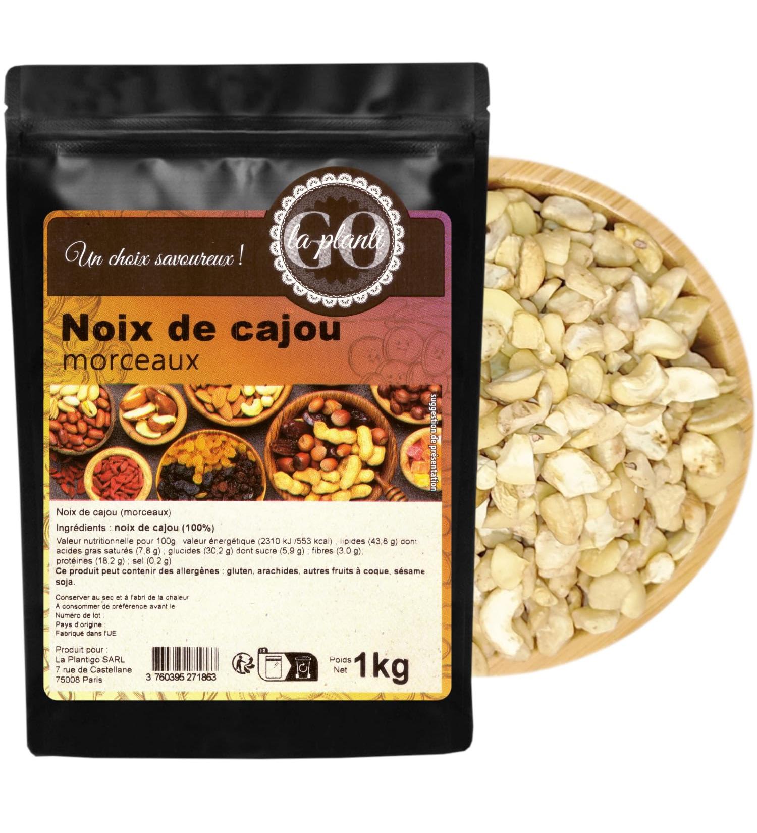 Cashew nuts (pieces) 1kg - LA PLANTIGO - Buy Online on GoSupps.com